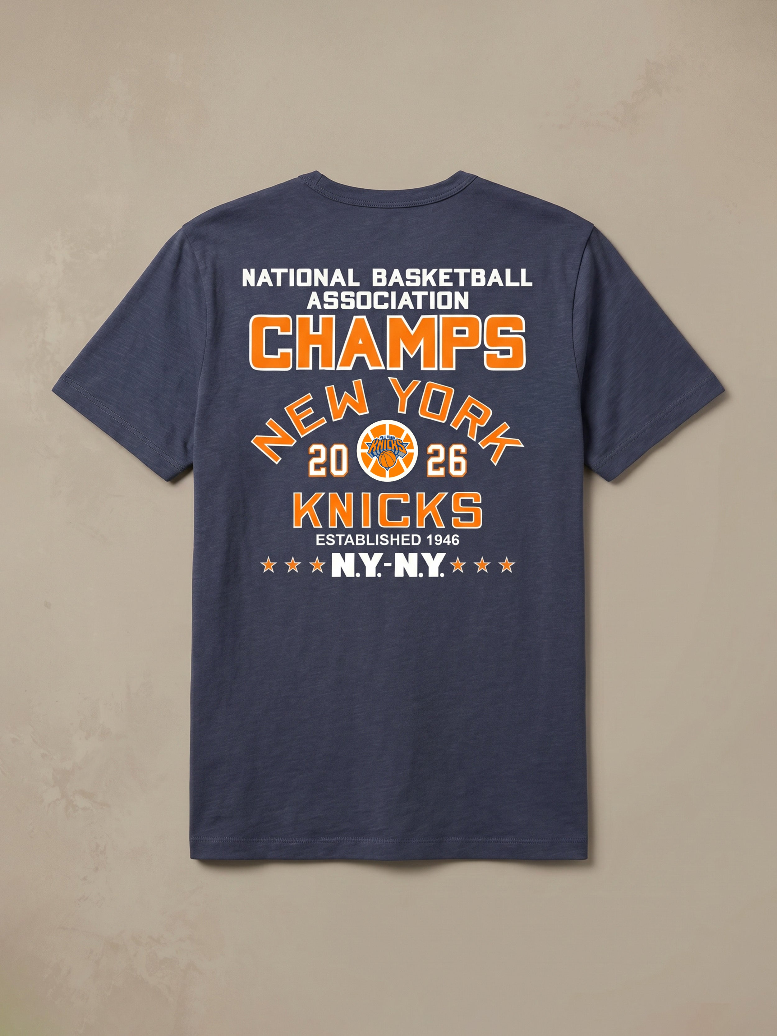 NY Knicks Sunwashed Regenerative Tee - Dune Navy
