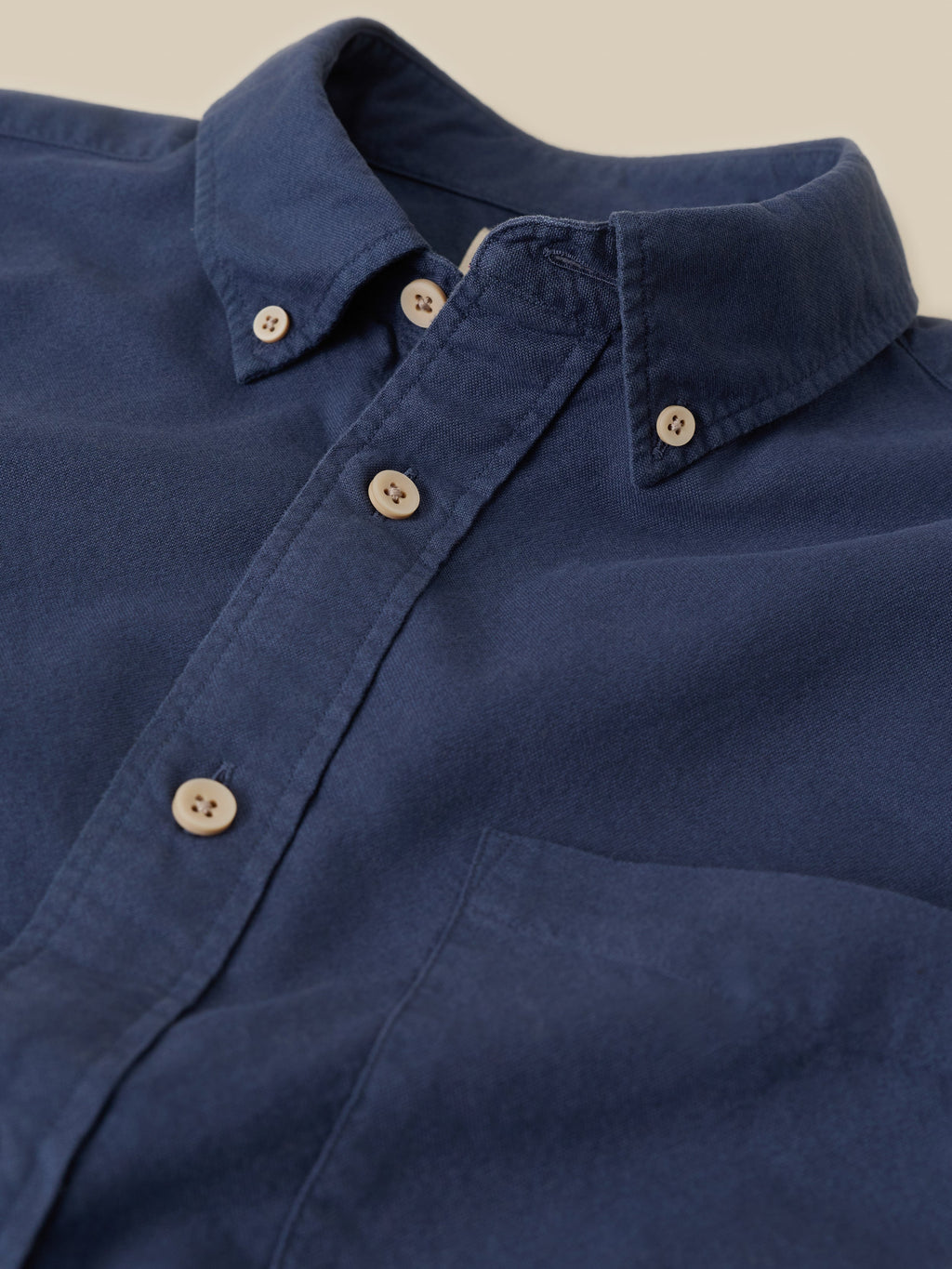 Laundered Oxford Shirt - River Navy