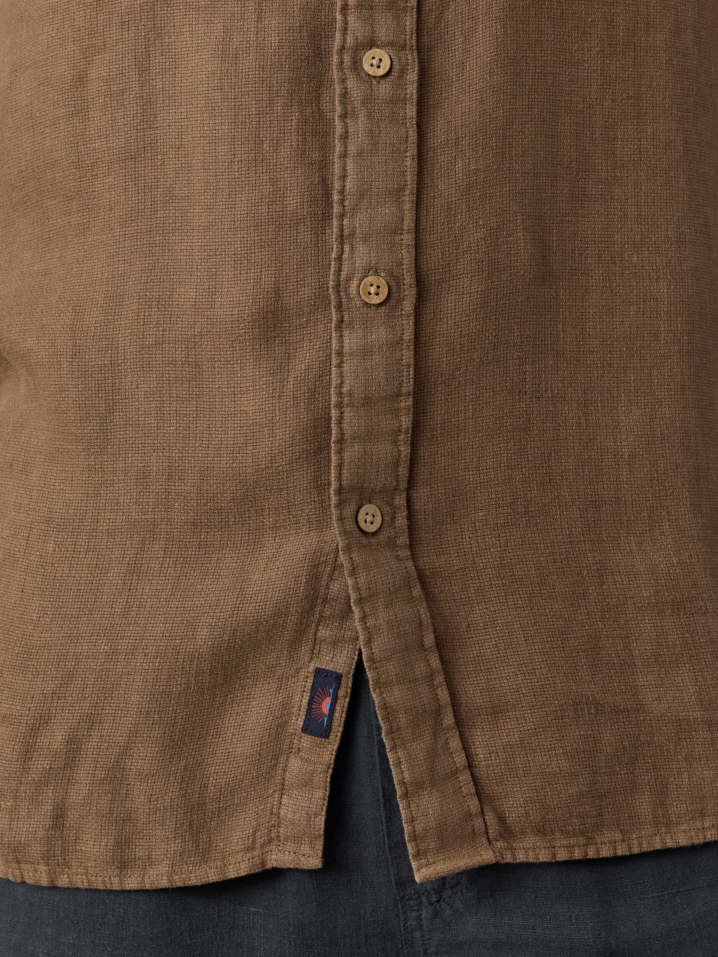 Short-Sleeve Palma Linen Shirt - Island Brown