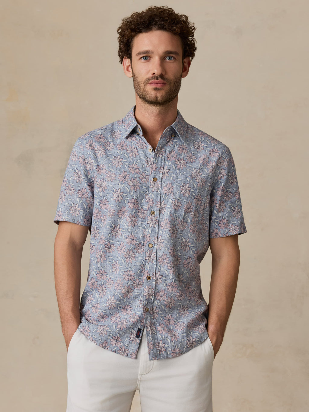 Short-Sleeve Breeze Shirt - Antique Berry Floral
