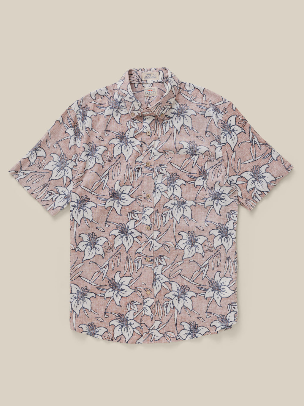 Short-Sleeve Breeze Shirt - Cloud Rust Lotus