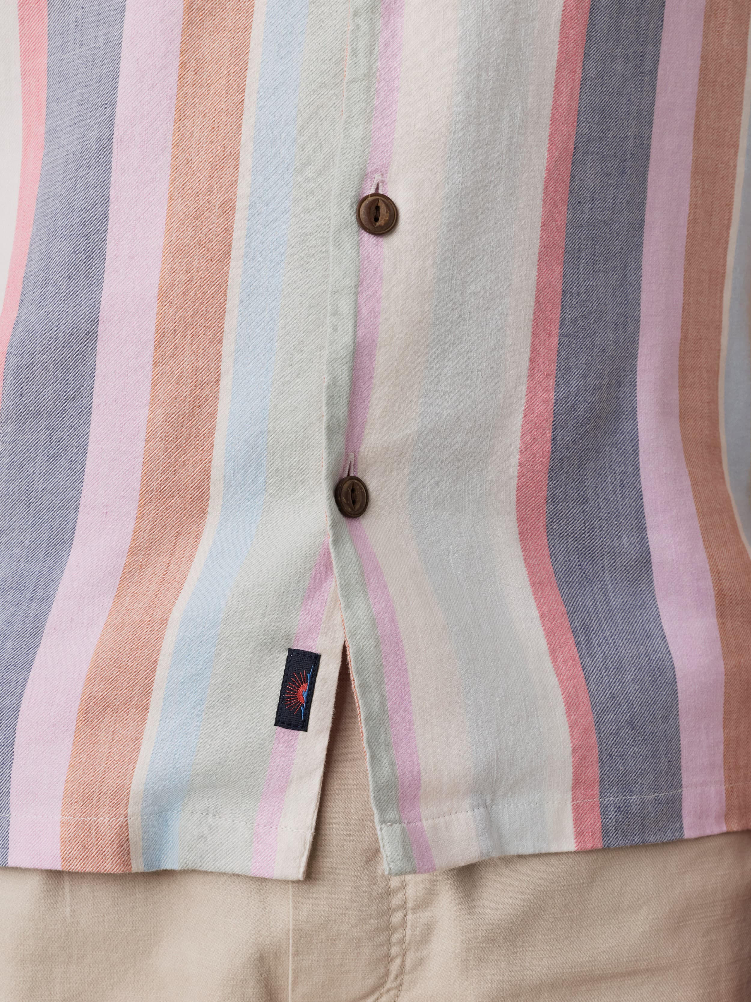 Short-Sleeve Breeze Camp Shirt - Summer Skies Stripe