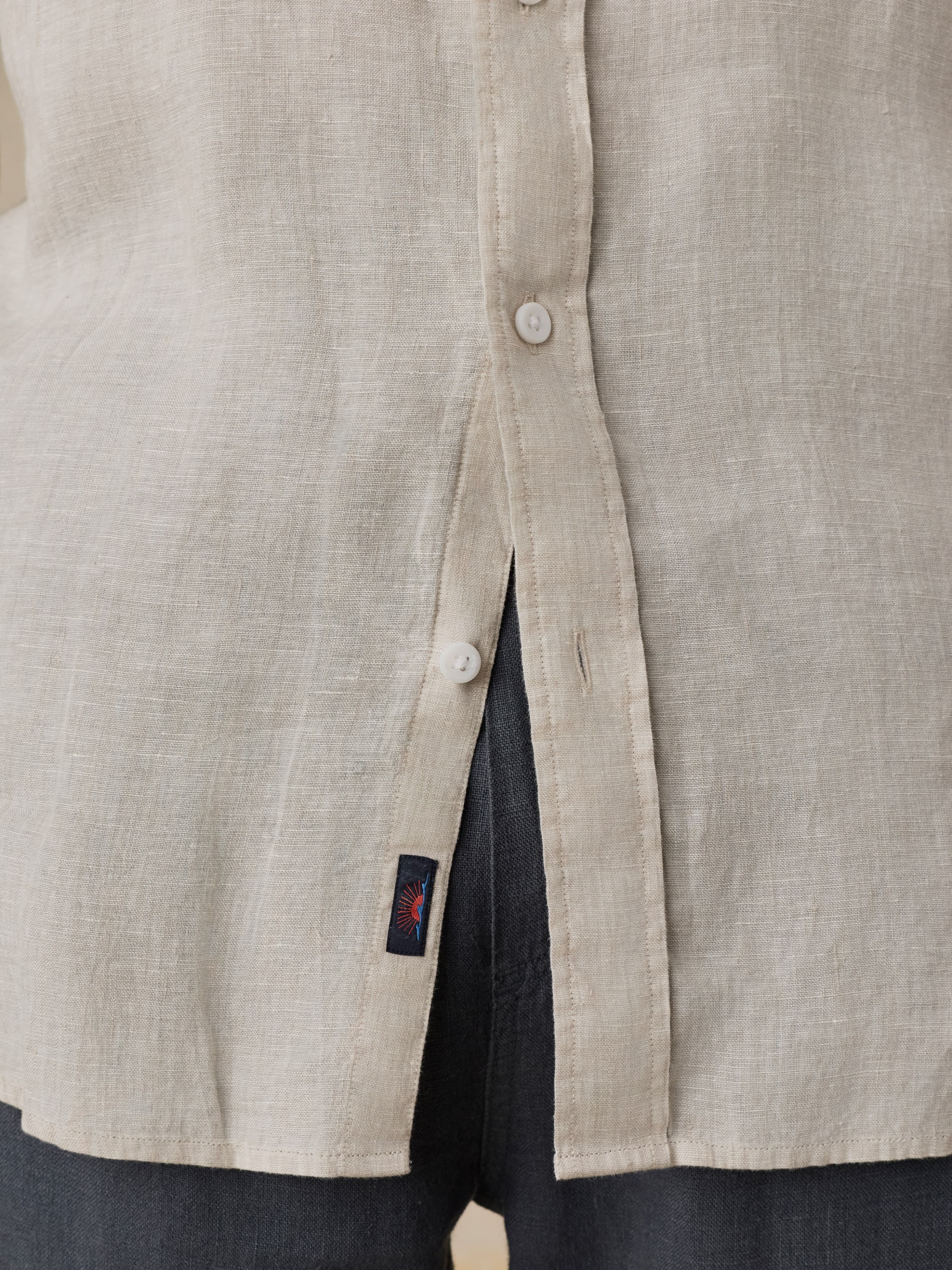 Sunwashed Linen Shirt - Castle Stone