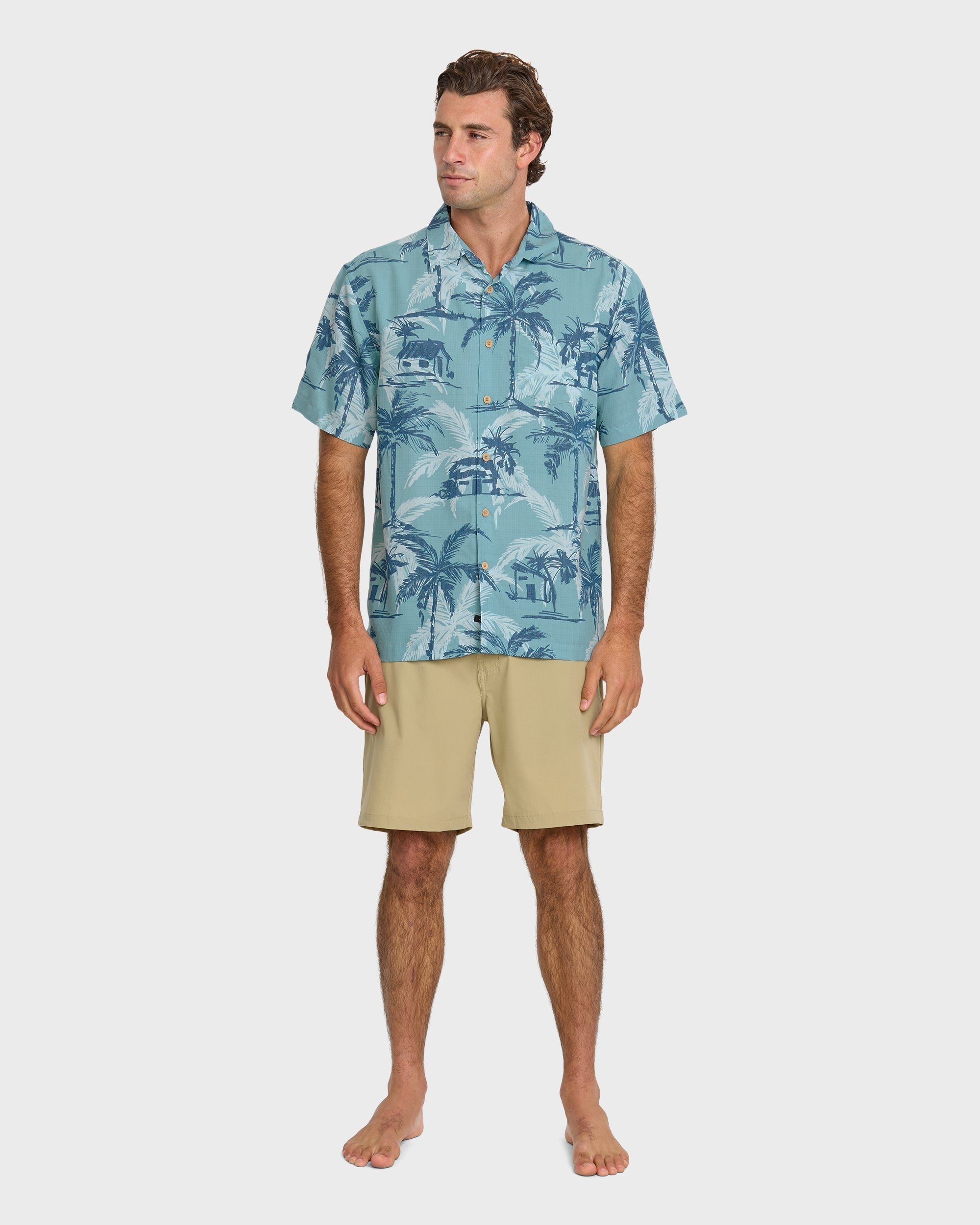 Waterman Off The Grid Shirt - Aqua