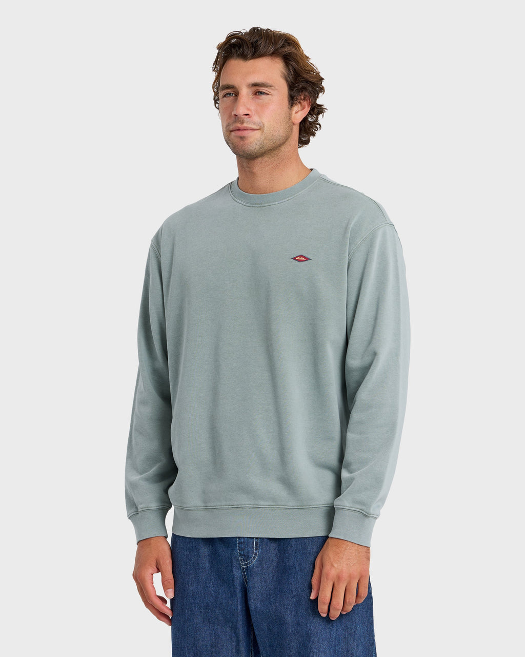 Saltwater Mineral Wash Crewneck Sweatshirt - Lily Pad