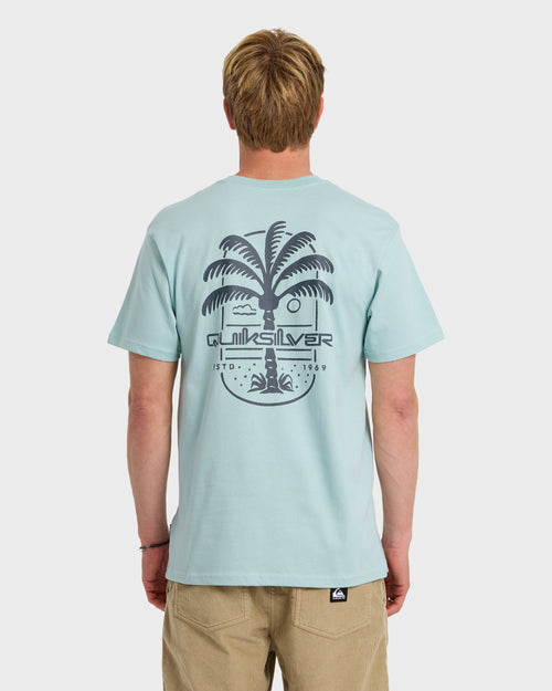 Uno Palm Short Sleeve T-Shirt - Blue Haze