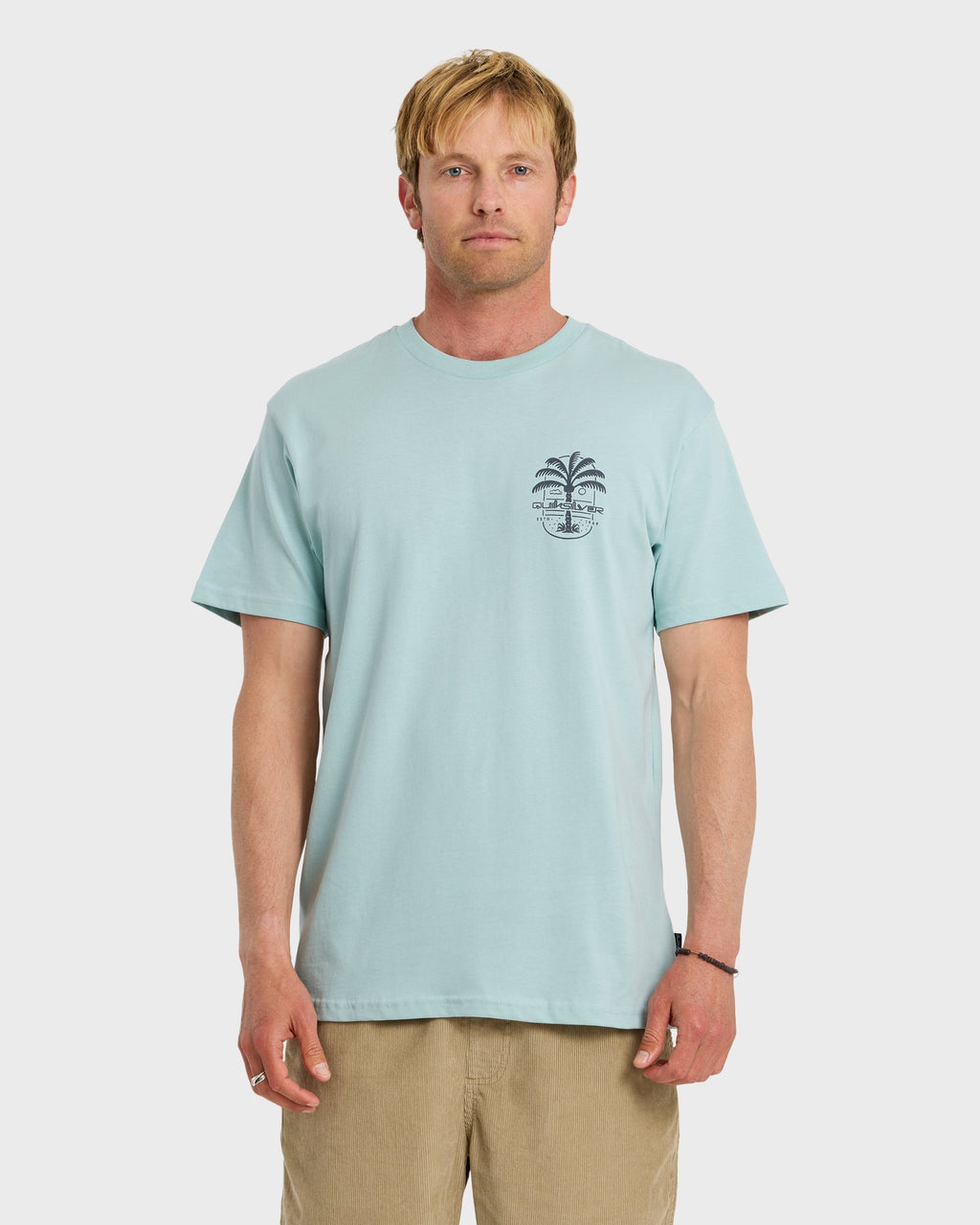 Uno Palm Short Sleeve T-Shirt - Blue Haze