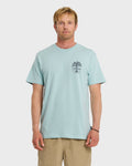 Uno Palm Short Sleeve T-Shirt - Blue Haze