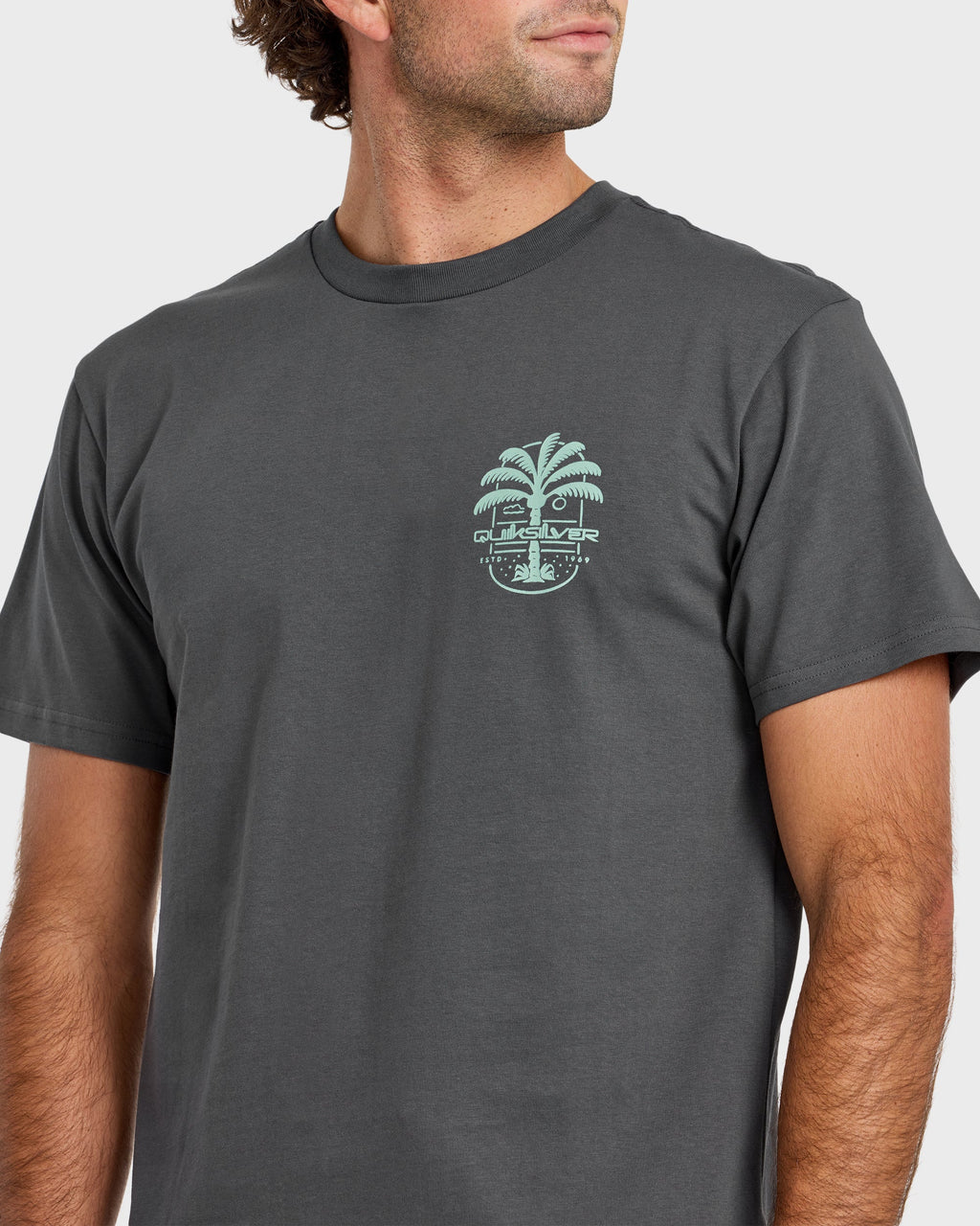 Uno Palm Short Sleeve T-Shirt - Iron Gate