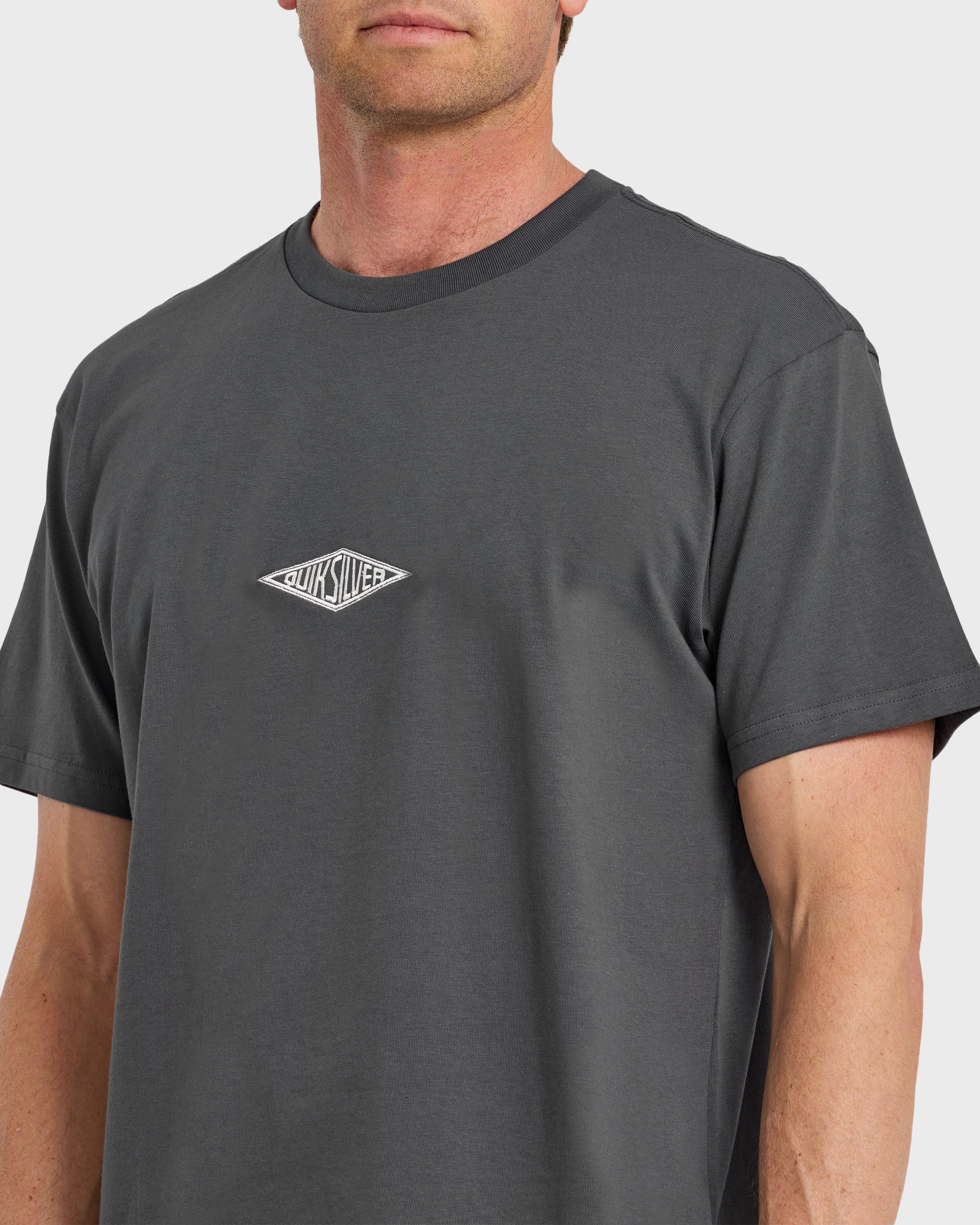 Work Ship Embroidered Short Sleeve T-Shirt - Iron Gate