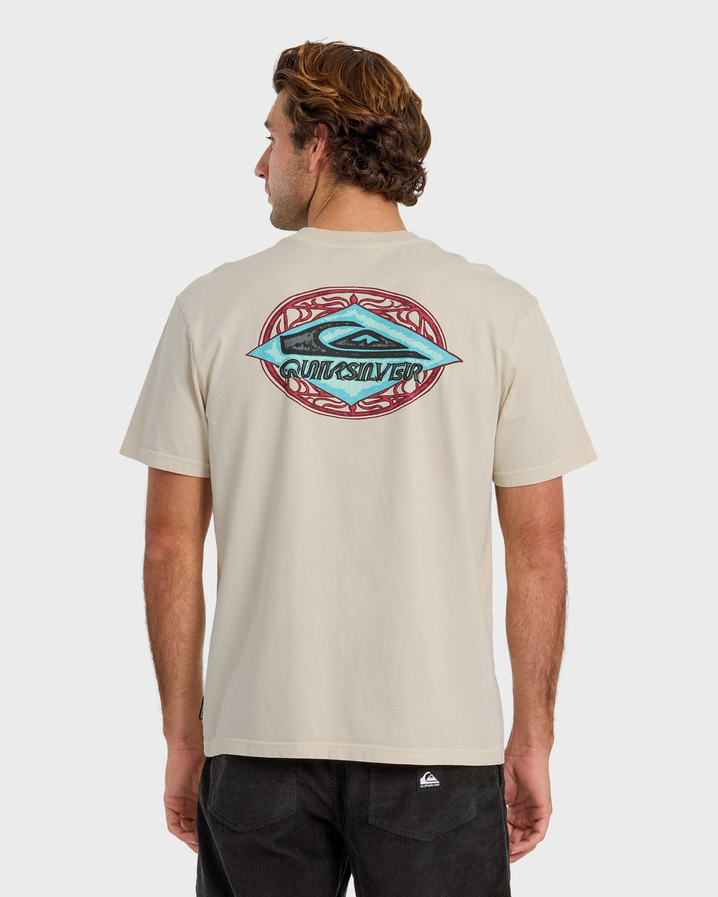 Foil Stamp Pigment-Dyed Short Sleeve T-Shirt - Silver Birch