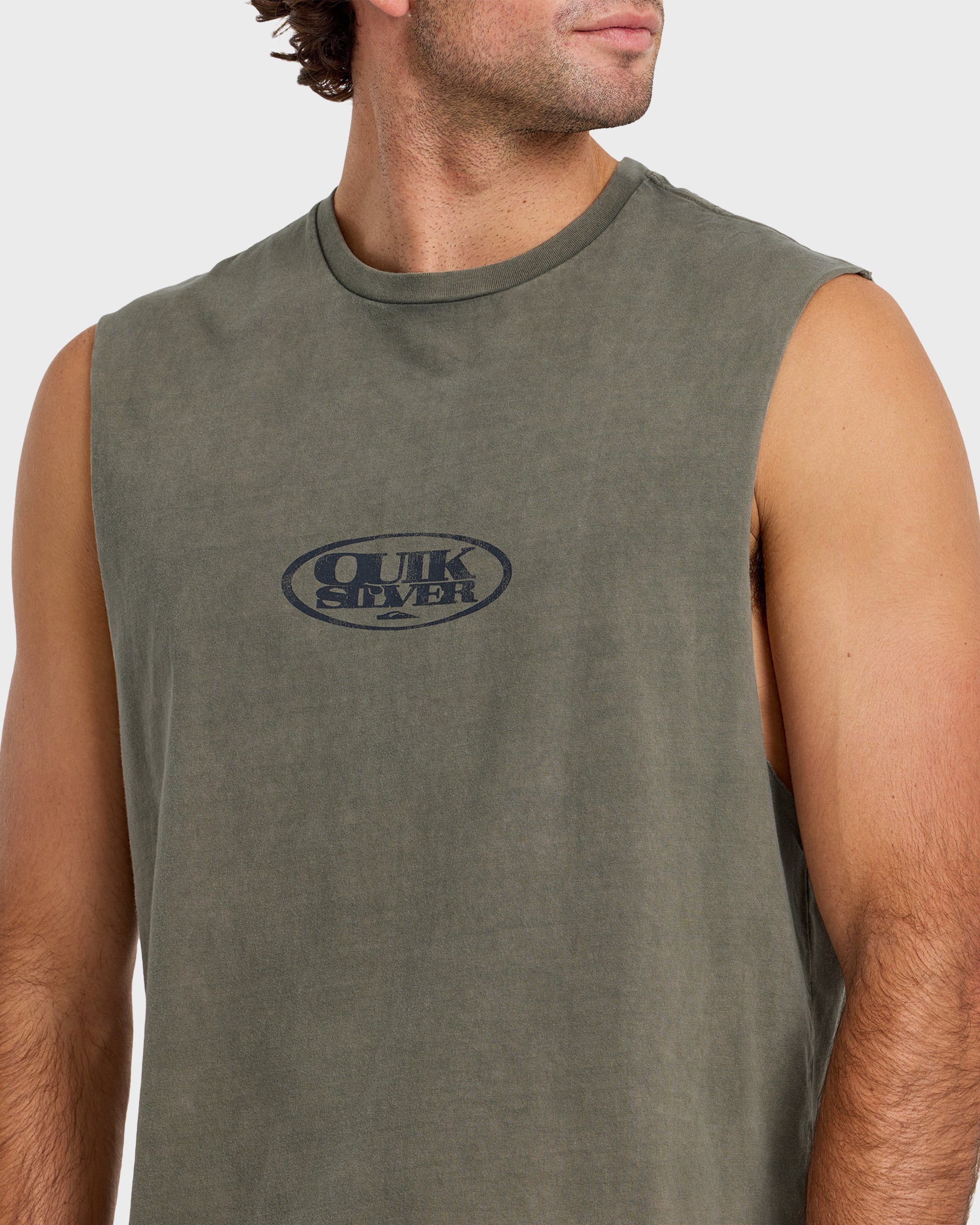 Blends Oversized Acid Wash Tank Top - Grape Leaf