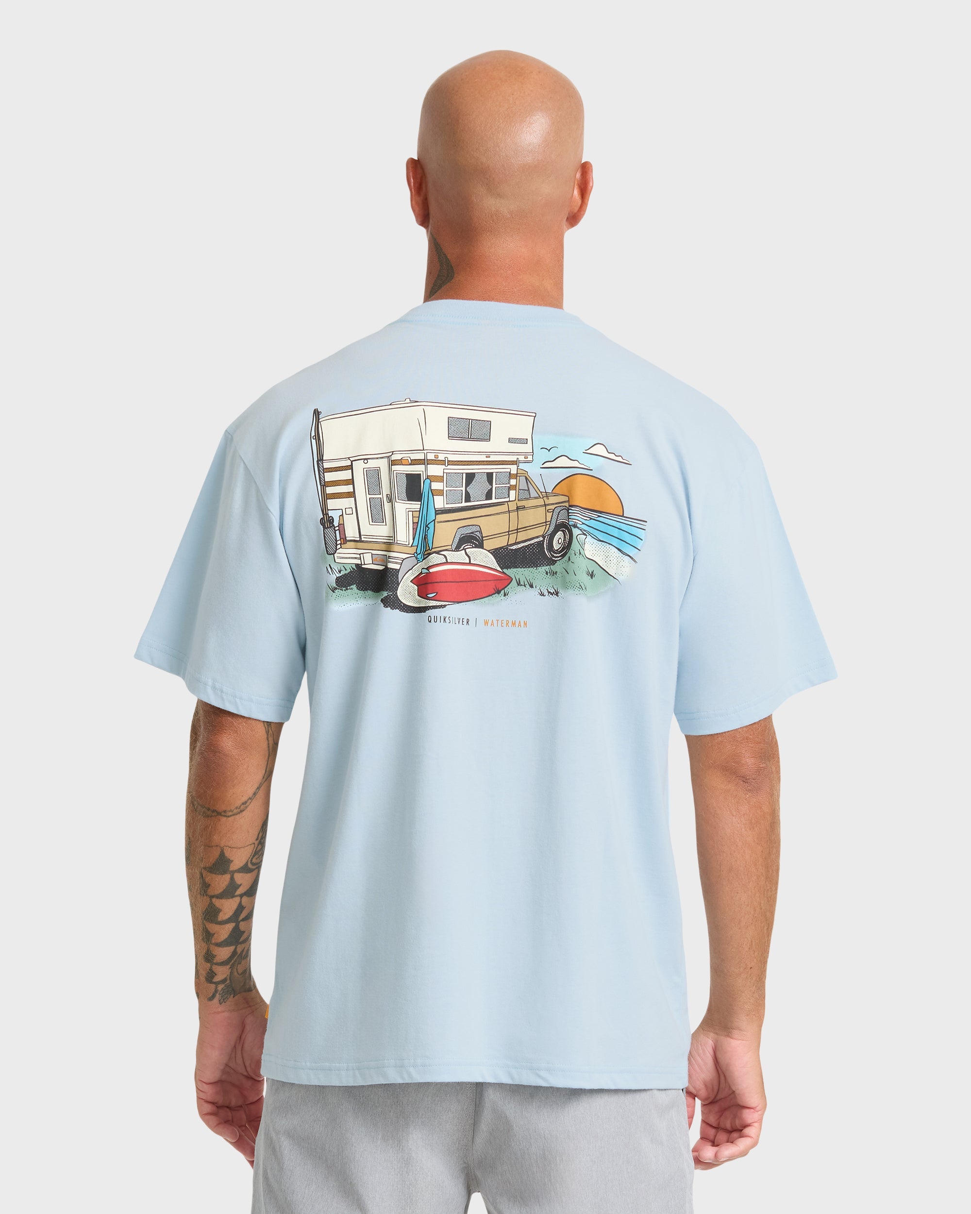Waterman Off The Grid Sueded Short Sleeve T-Shirt - Skyway
