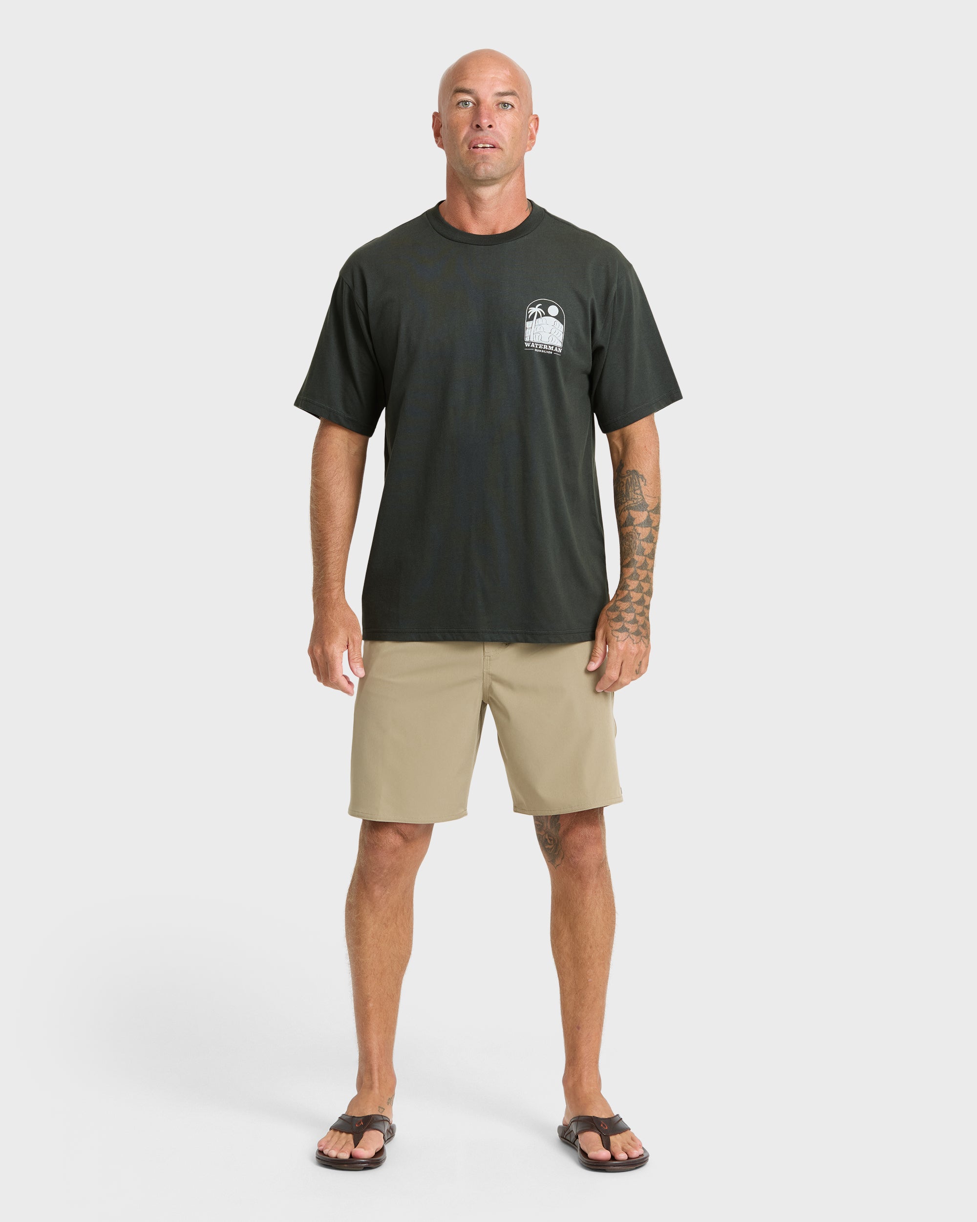 Waterman Out The Back Sueded T-Shirt - Phantom