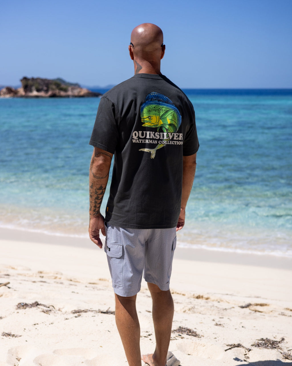 Waterman Big Bull Sueded Short Sleeve T-Shirt - Phantom