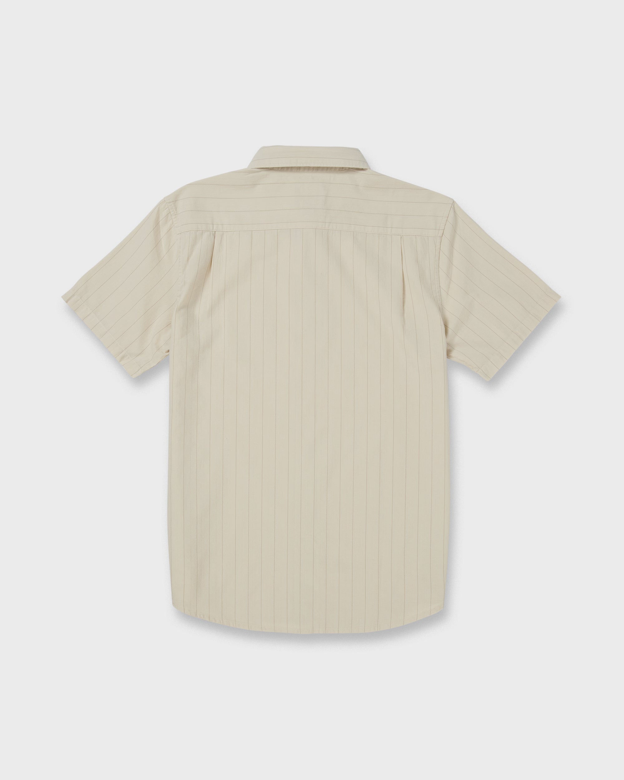 Dobby Stripe Classic Short Sleeve Shirt - Bone White