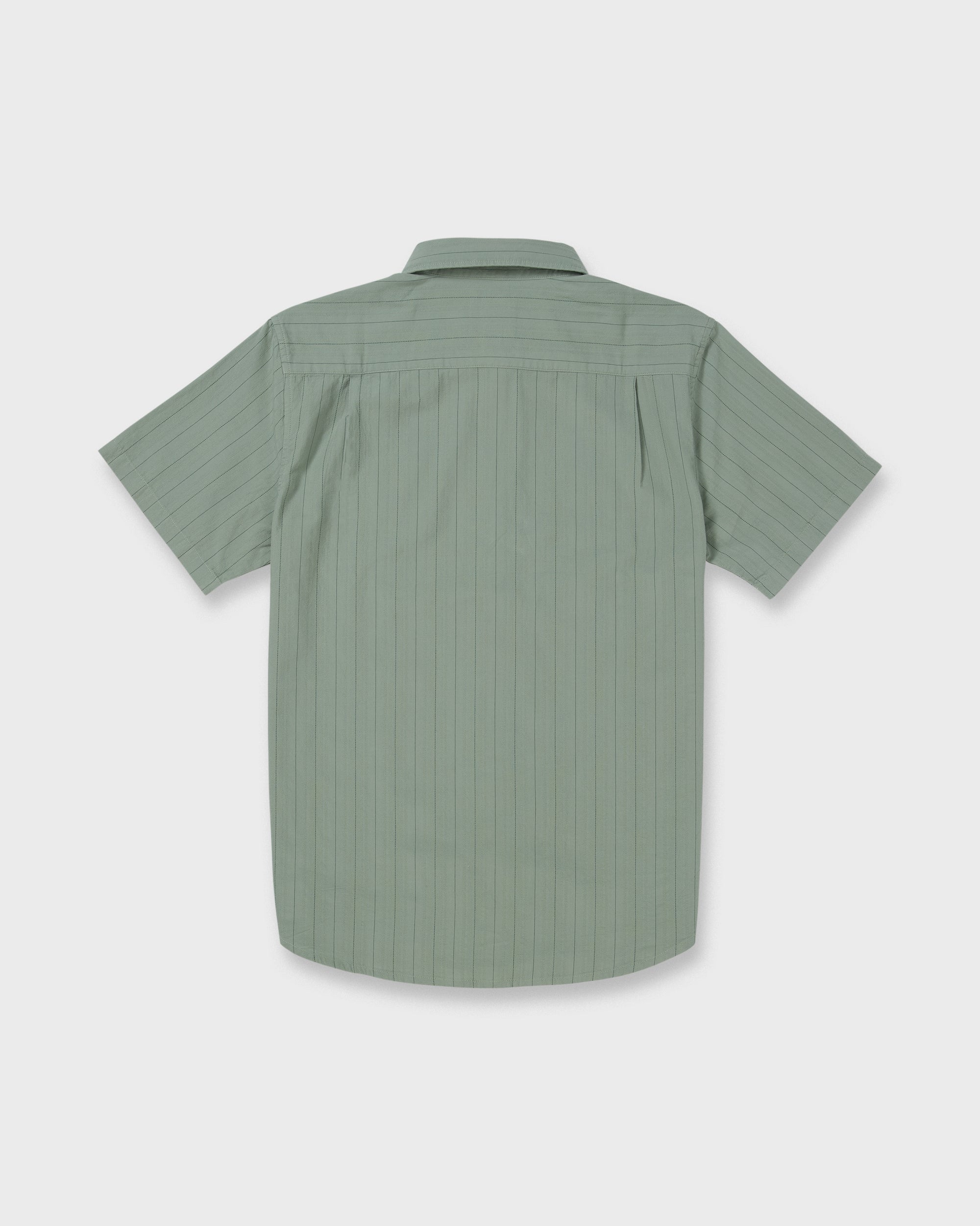 Dobby Stripe Classic Short Sleeve Shirt - Lily Pad
