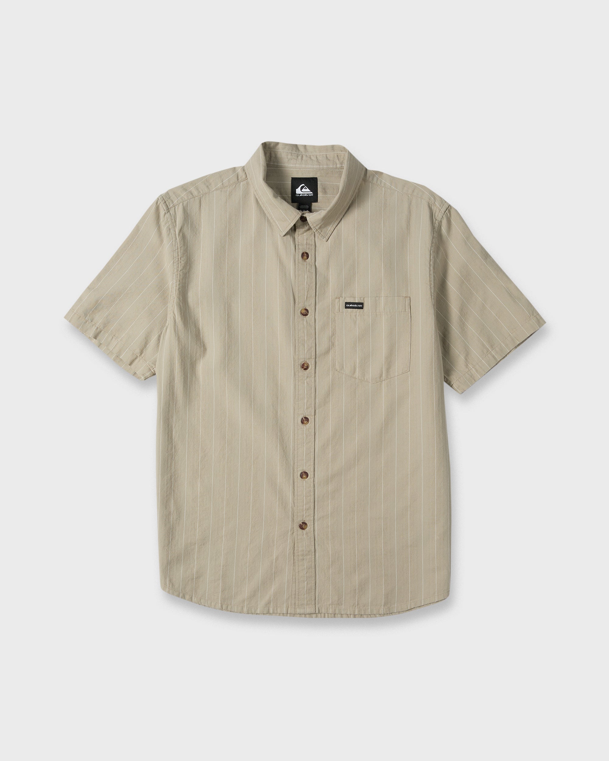 Dobby Stripe Classic Short Sleeve Woven Shirt - Seneca Rock