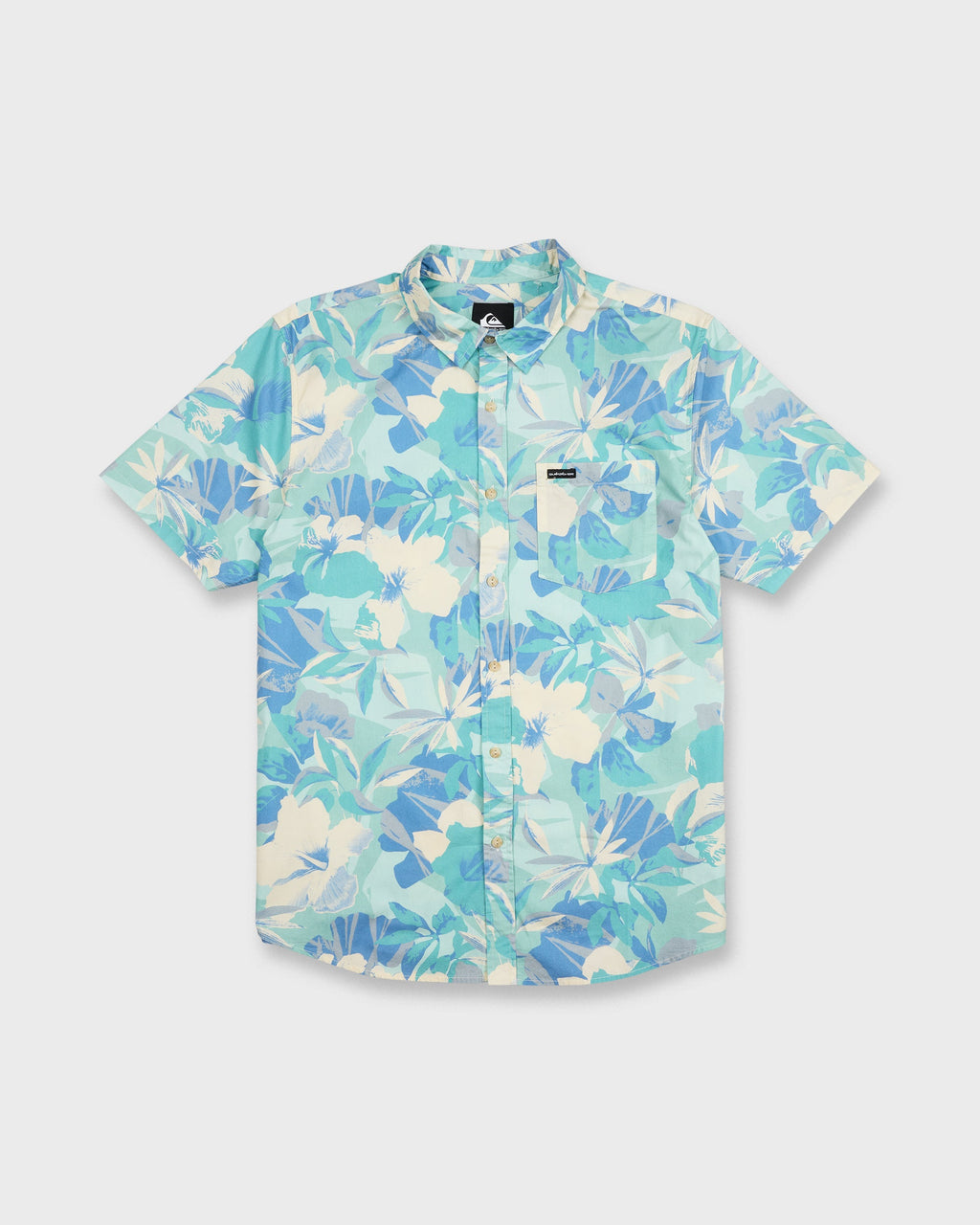 Interact Floral Classic Short Sleeve Shirt - Blue Haze