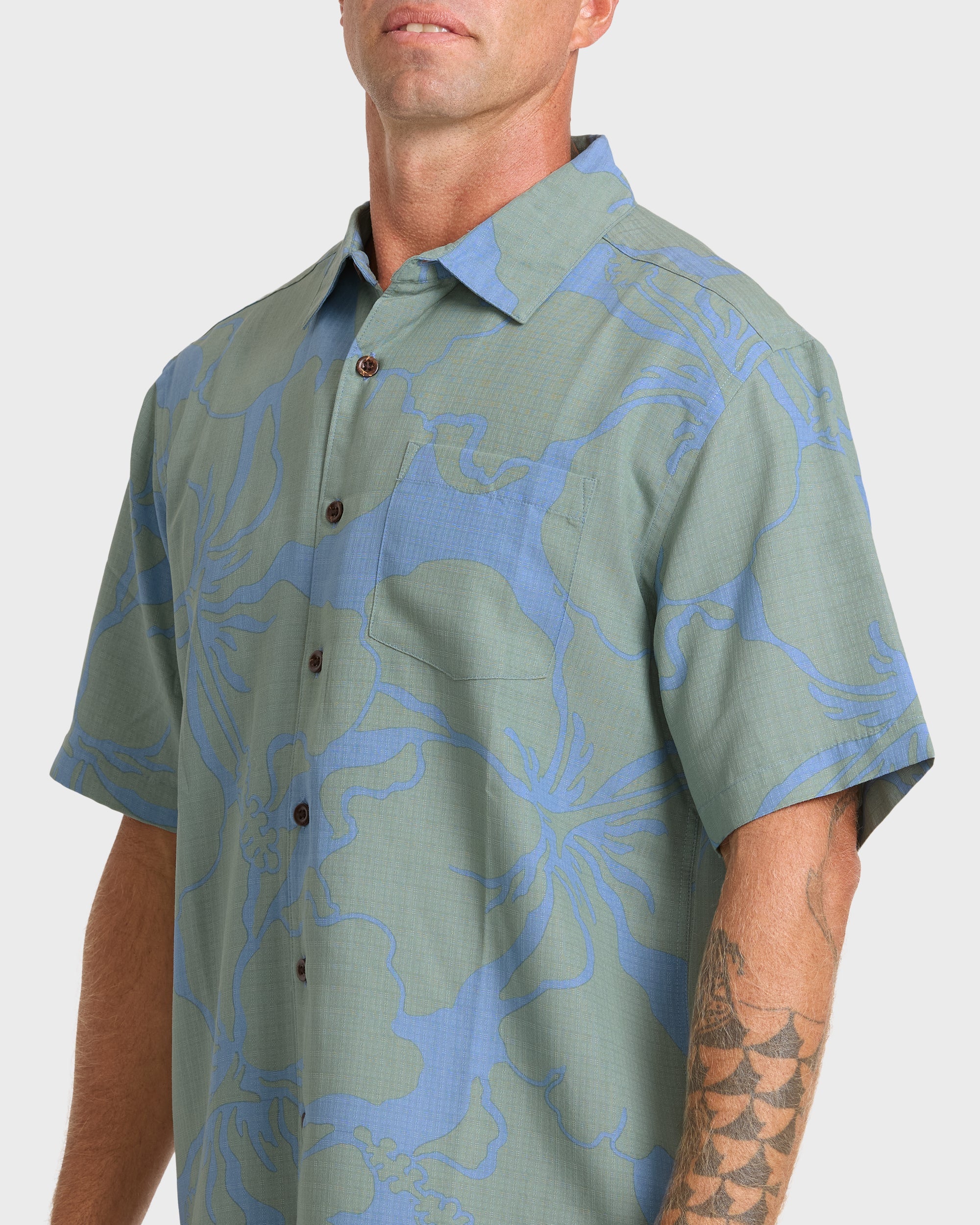Waterman Bay Breeze Short Sleeve Shirt - Lily Pad