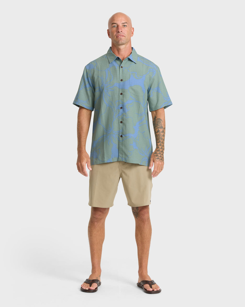 Waterman Bay Breeze Short Sleeve Shirt - Lily Pad