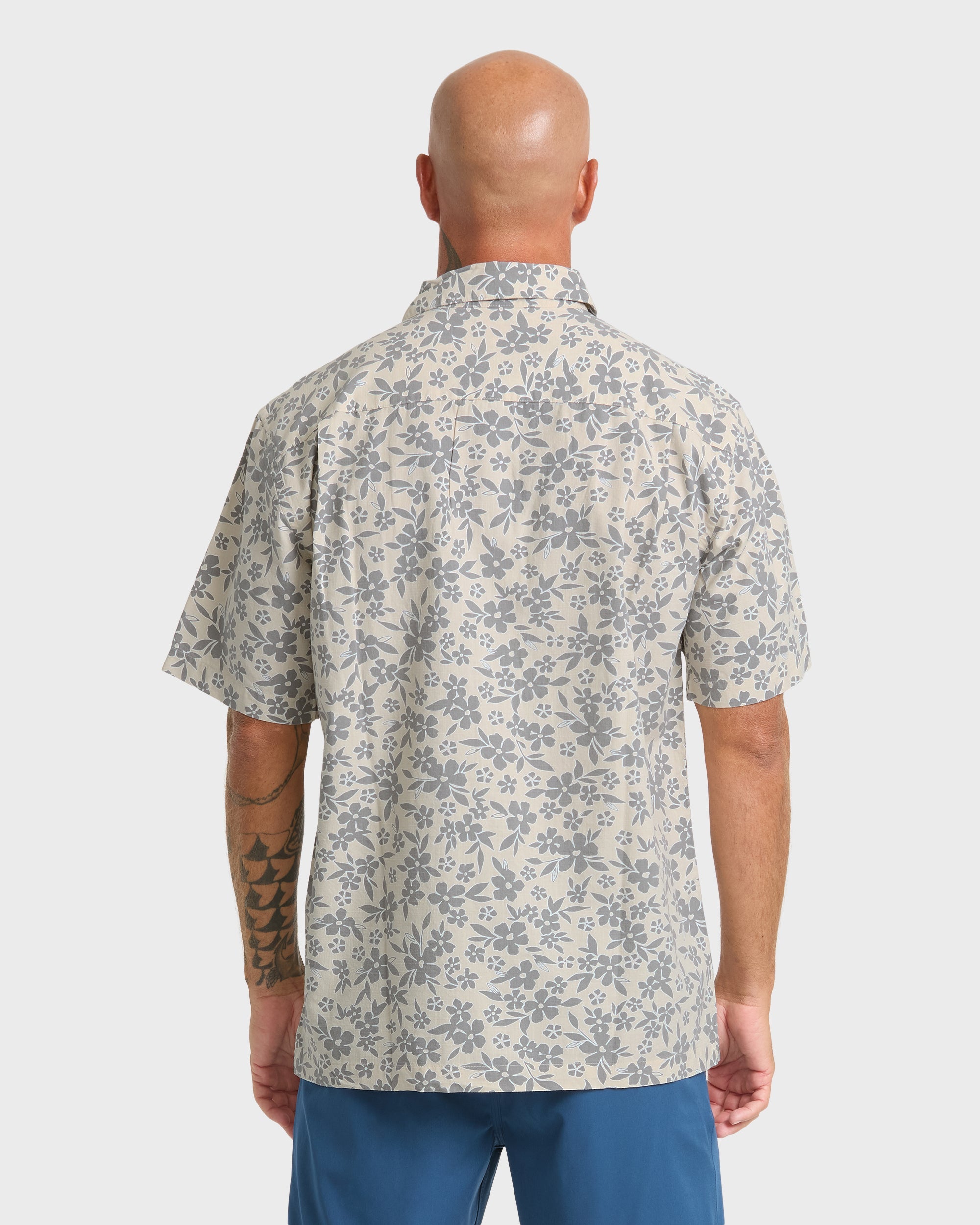 Waterman Flower Field Short Sleeve Shirt - Moonbeam