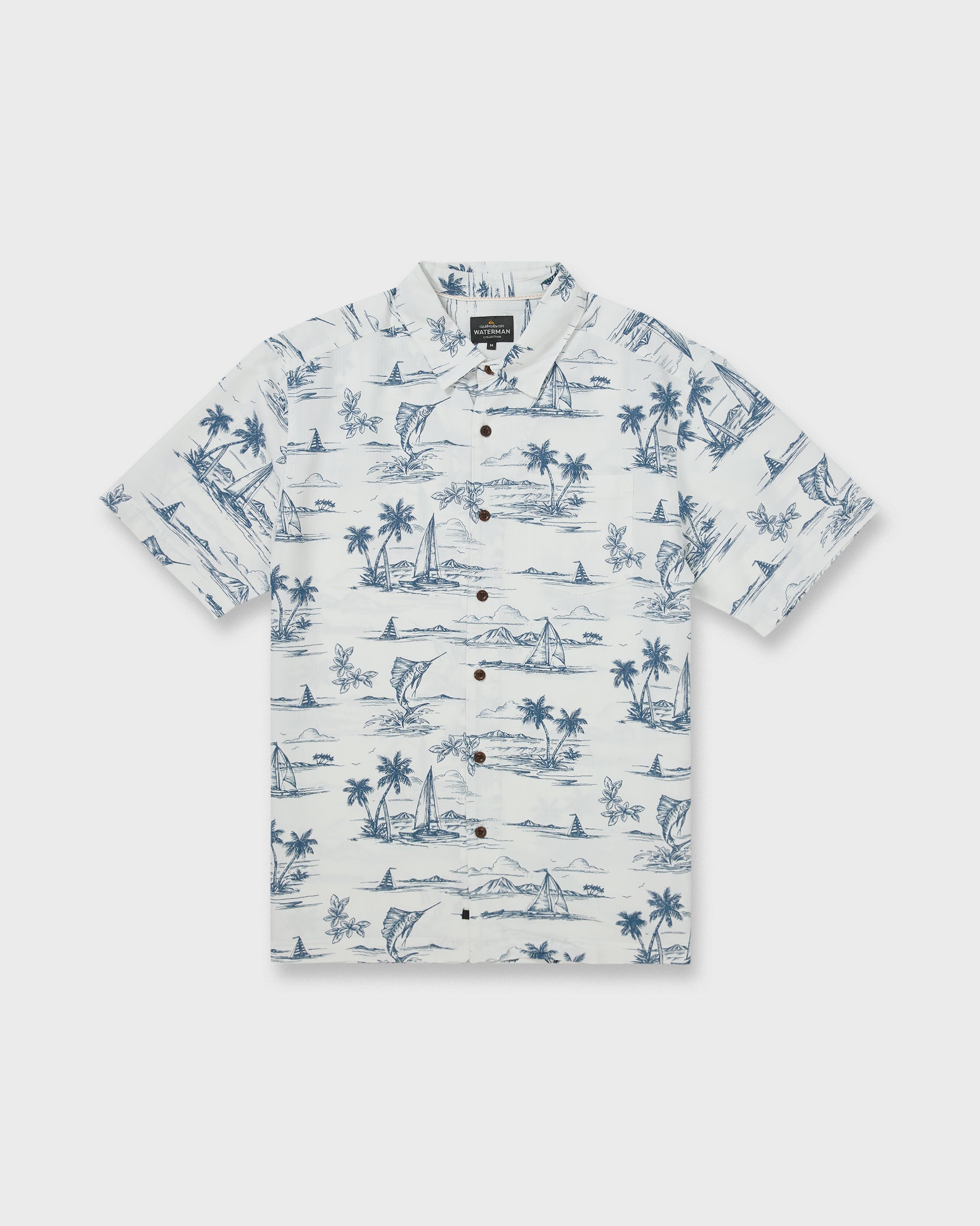 Waterman Sail Away Short Sleeve Shirt - Dark Denim