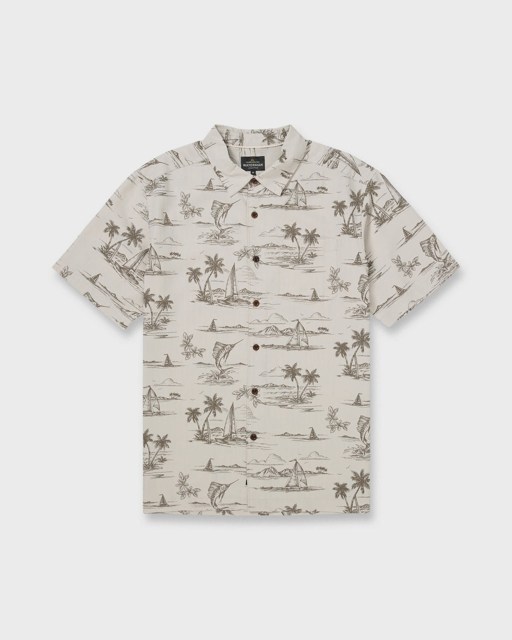 Waterman Sail Away Short Sleeve Shirt - Moonbeam