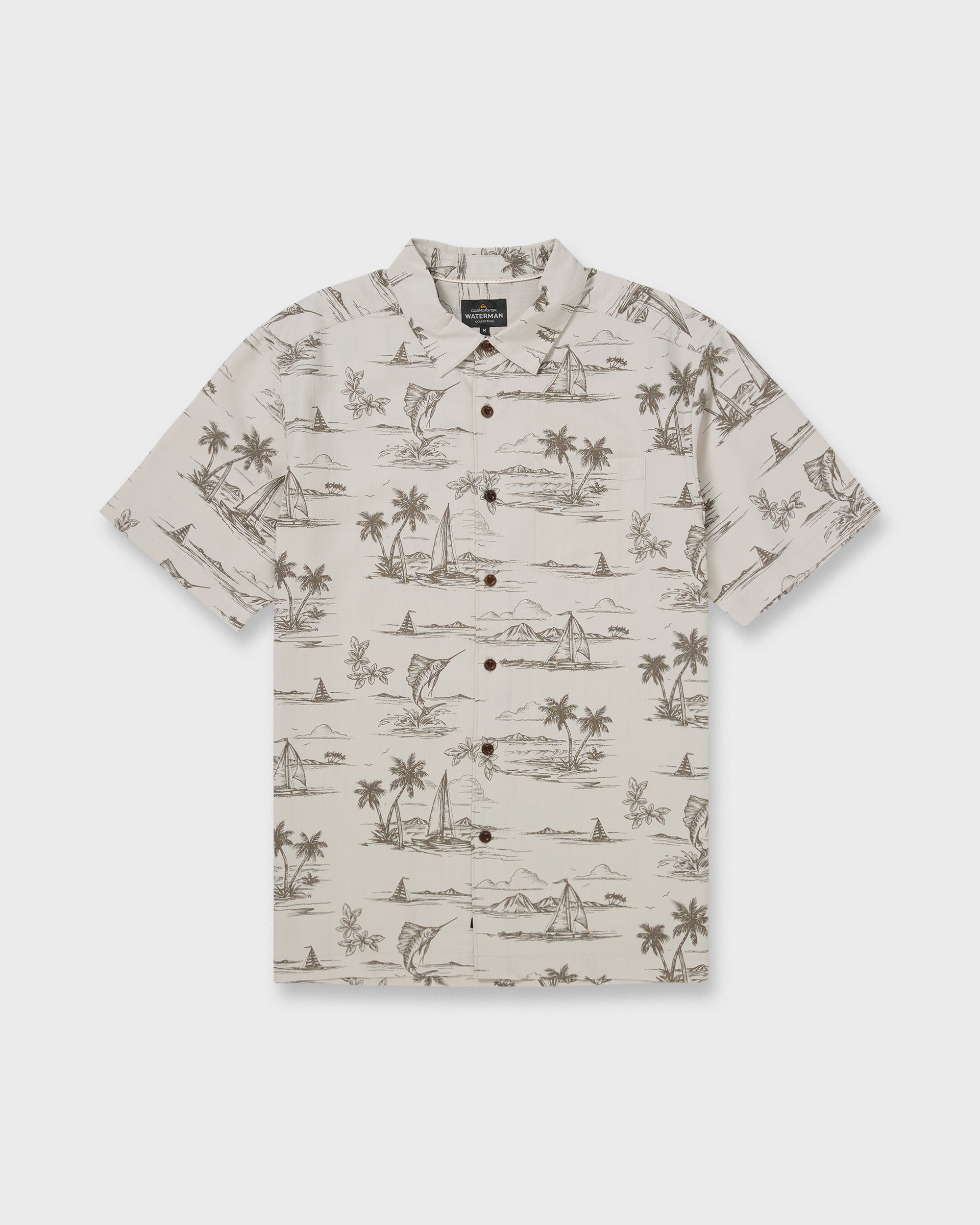 Waterman Sail Away Short Sleeve Shirt - Moonbeam
