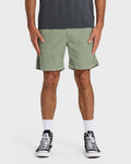 Taxer Cord 18" Elastic Waist Shorts - Lily Pad