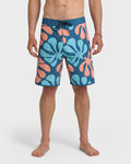 SurfSilk Sol Tiles Scallop 19" Boardshorts - Dark Denim
