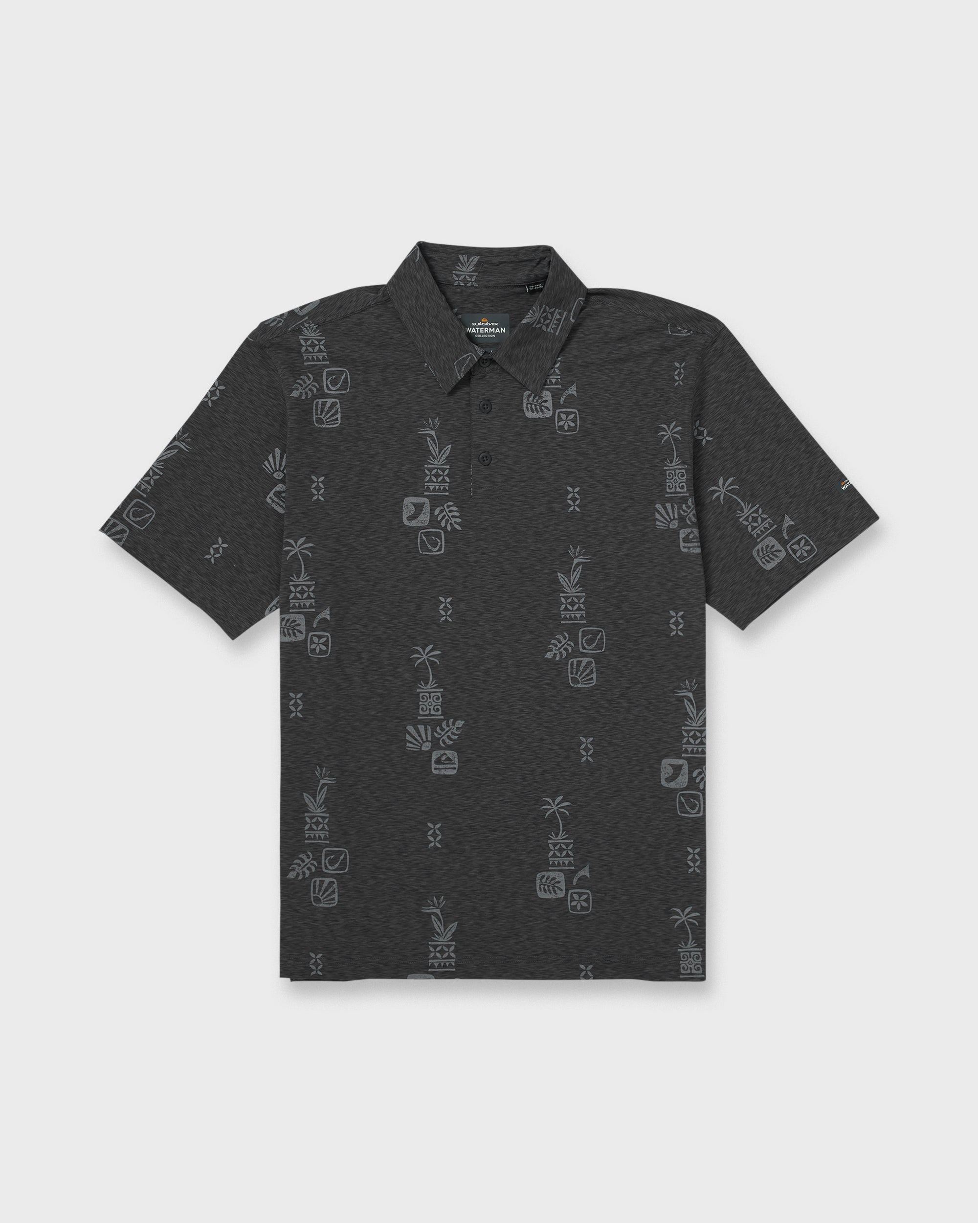 Waterman Mystic Fin UPF 50 Short Sleeve Jersey Polo Shirt - Phantom