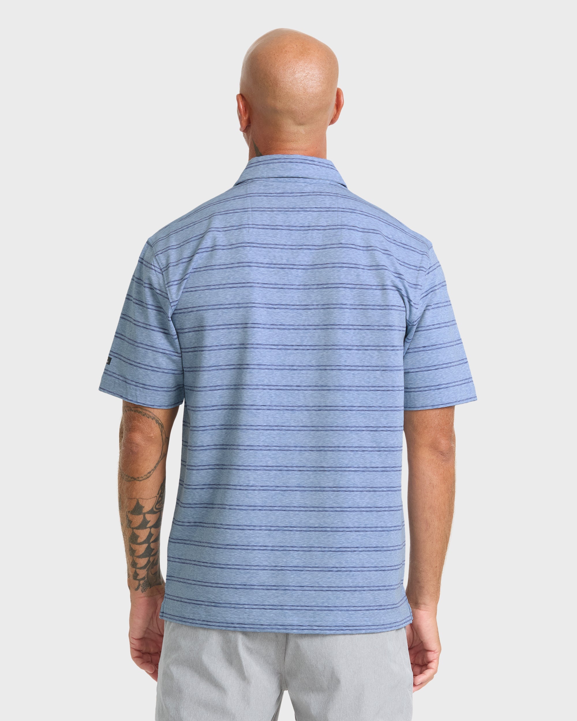 Waterman Shank UPF 50 Short Sleeve Jersey Polo - Riviera
