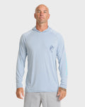 Waterman Marley Hooded Long Sleeve UPF 50 Surf Shirt - Skyway