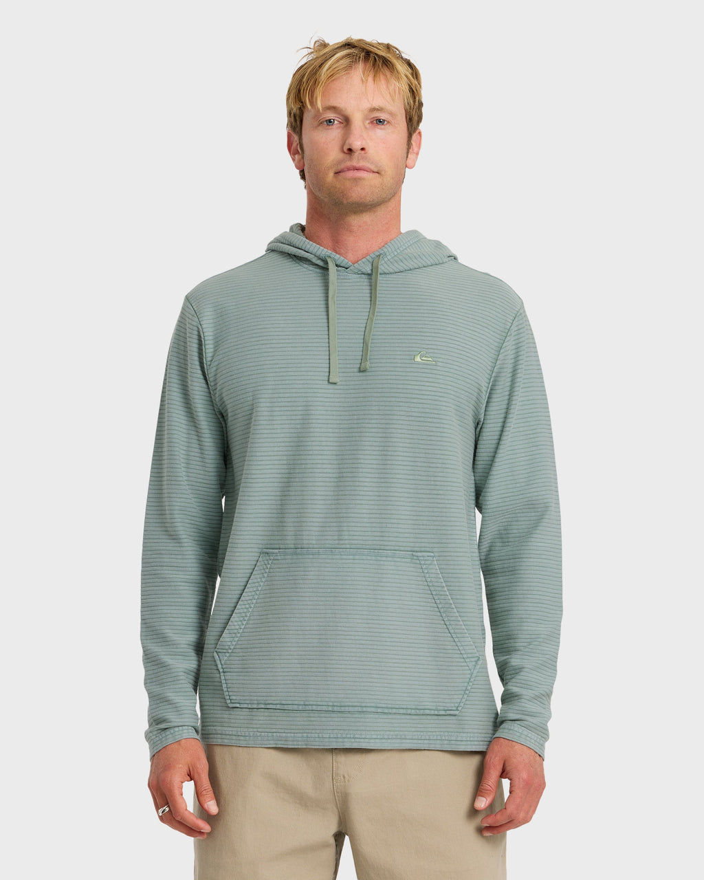 Alamitos Jacquard Stripe Pullover Hoodie - Lily Pad