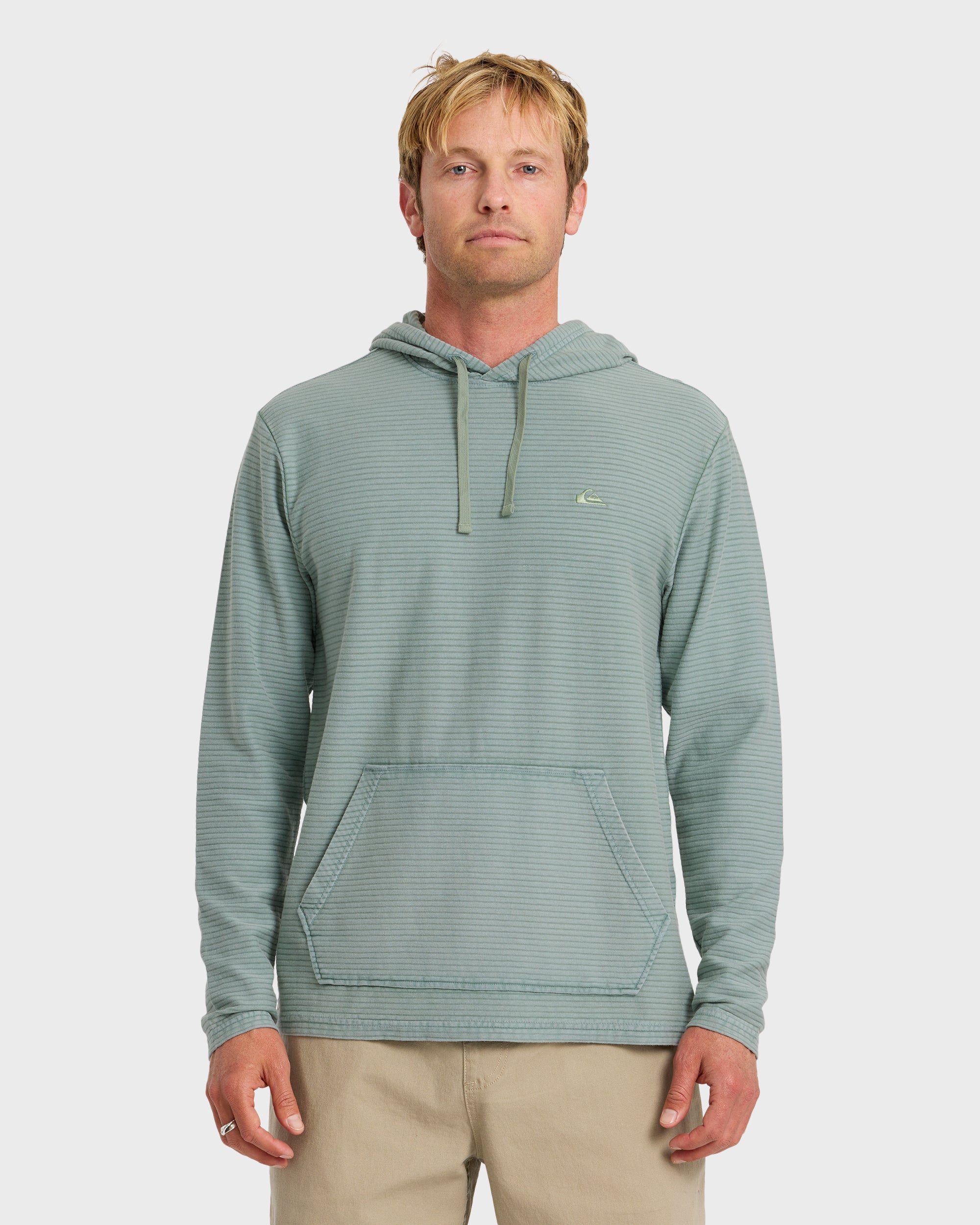 Alamitos Jacquard Stripe Pullover Hoodie - Lily Pad
