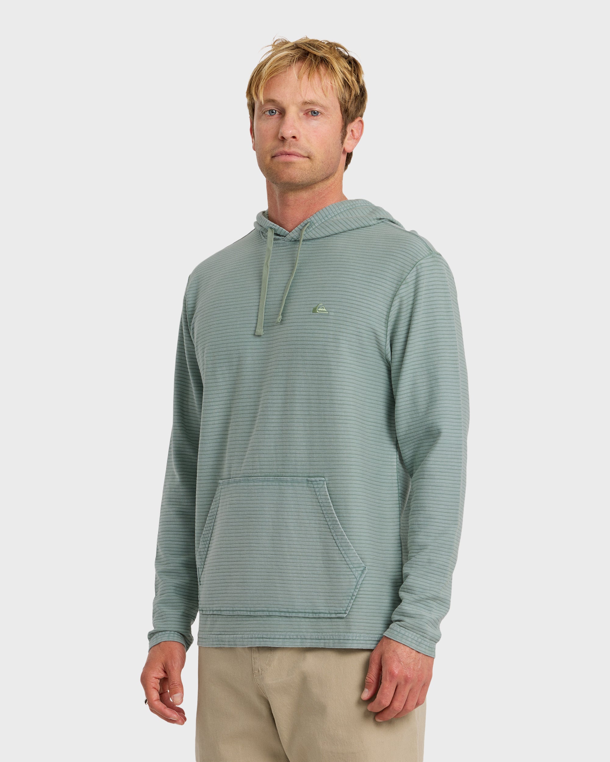 Alamitos Jacquard Stripe Pullover Hoodie - Lily Pad