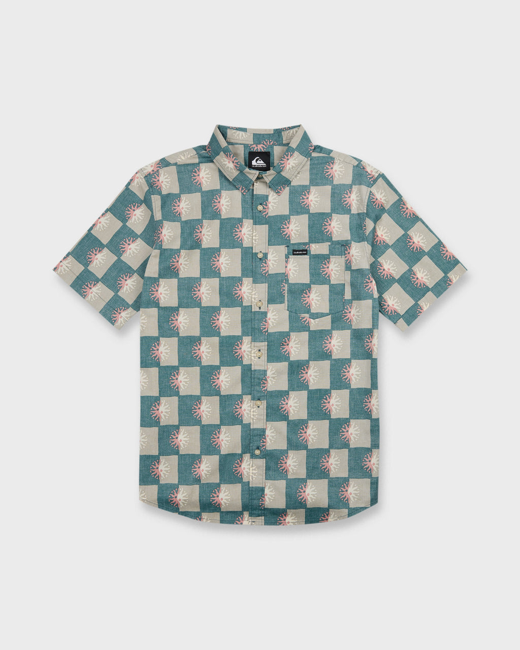 Sundial Classic Stretch Short Sleeve Woven Shirt - Mediterranea