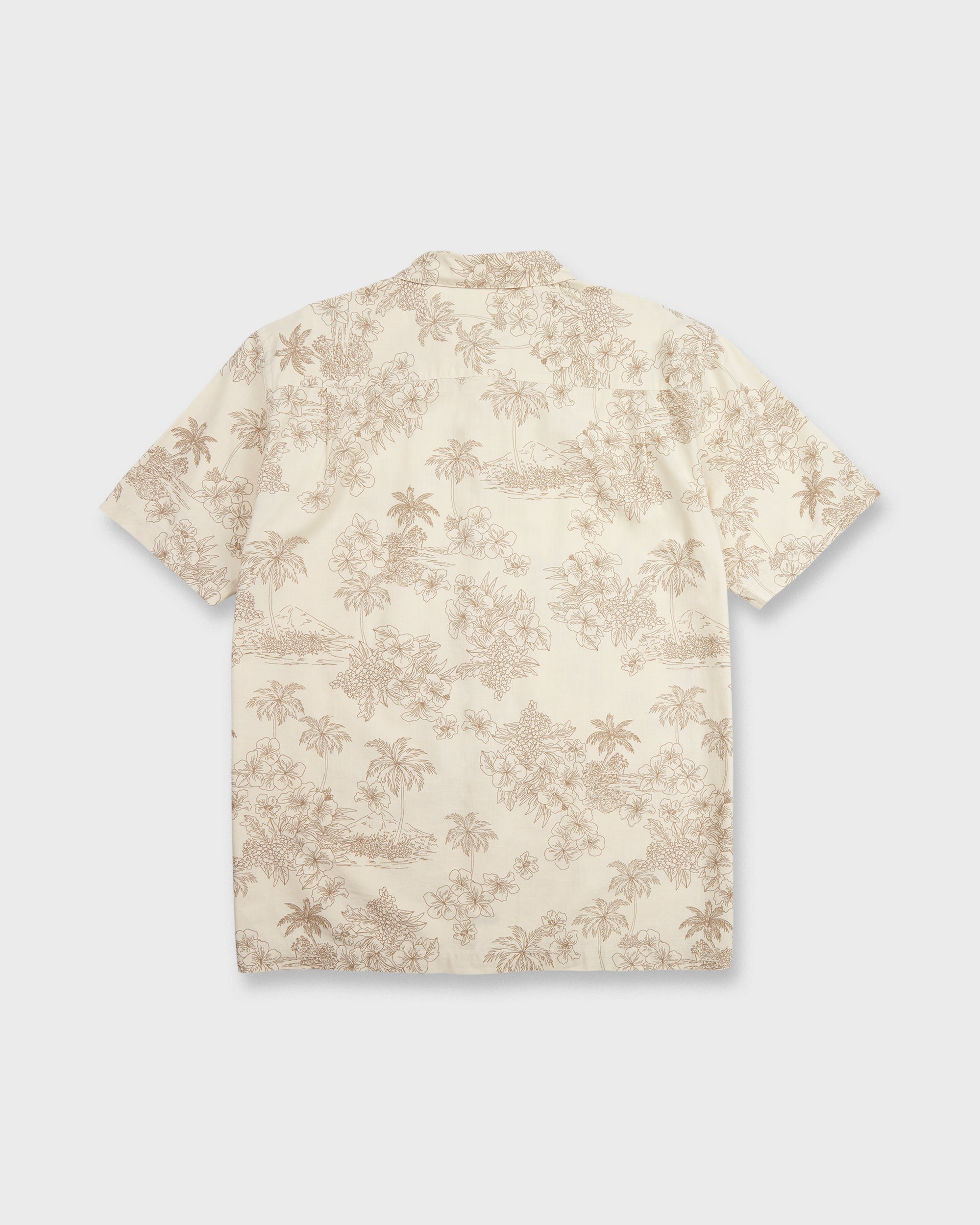 Waterman Island Vibes Short Sleeve Woven Shirt - Moonbeam