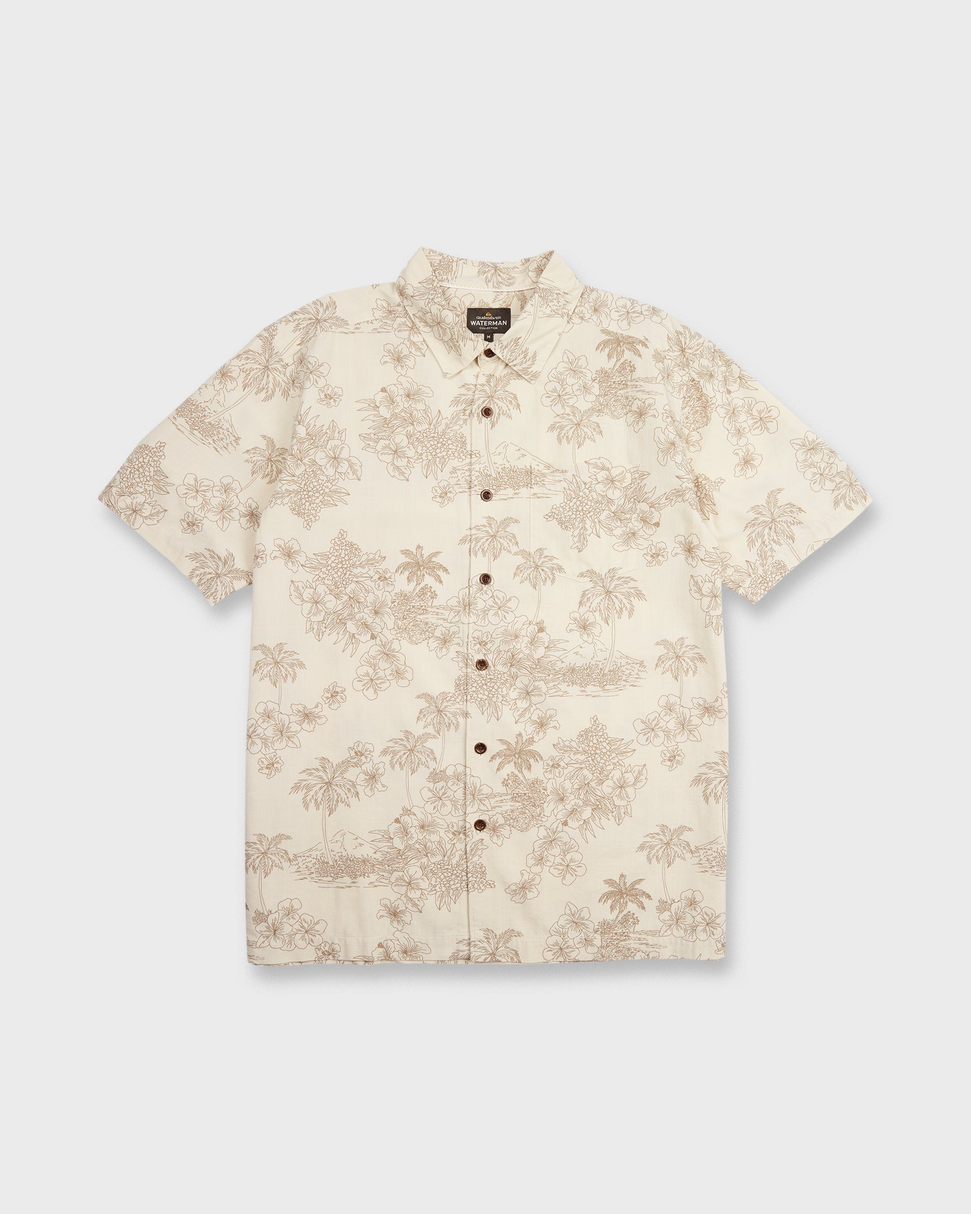Waterman Island Vibes Short Sleeve Woven Shirt - Moonbeam
