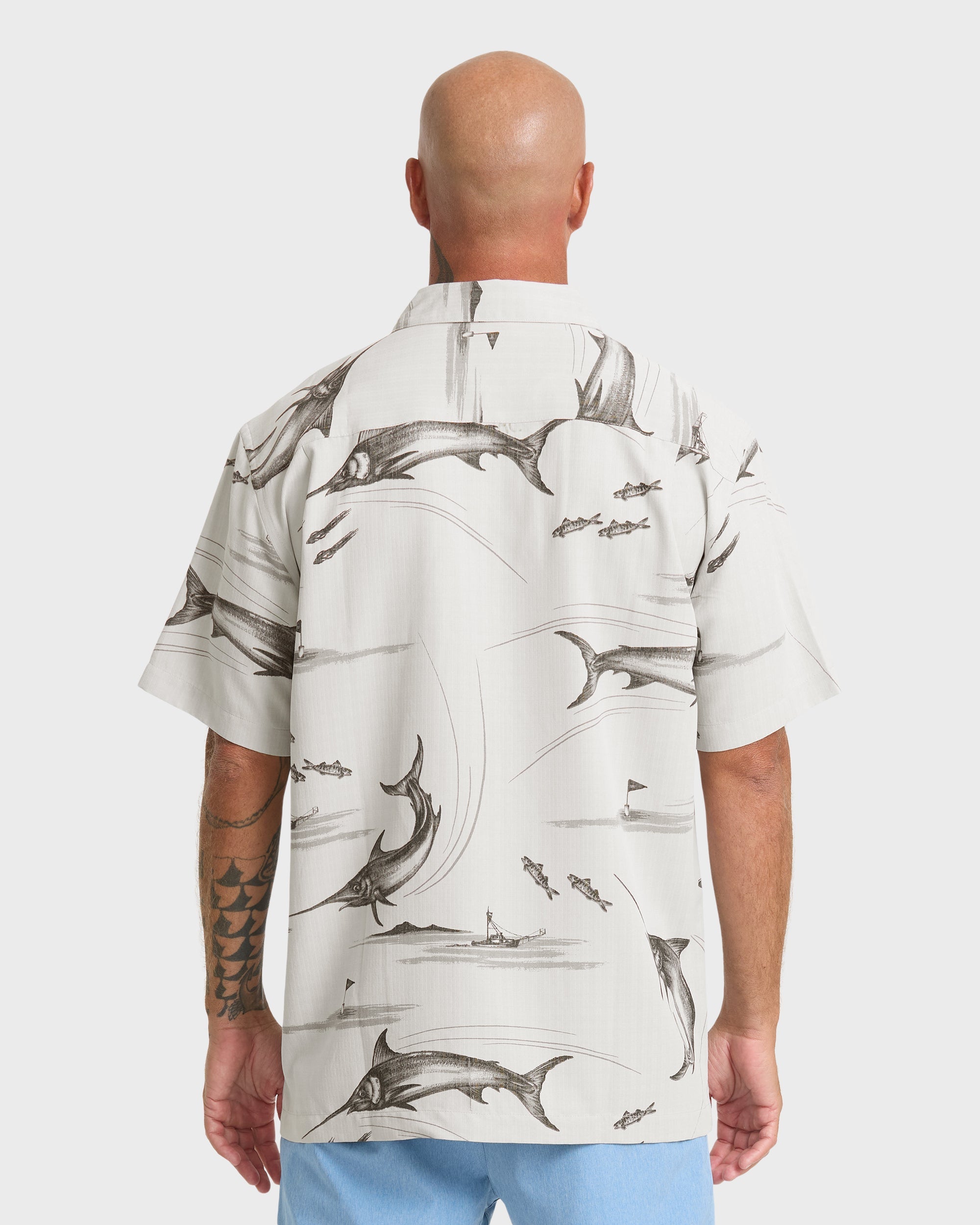 Waterman Fish On Short Sleeve Woven Shirt - High Rise