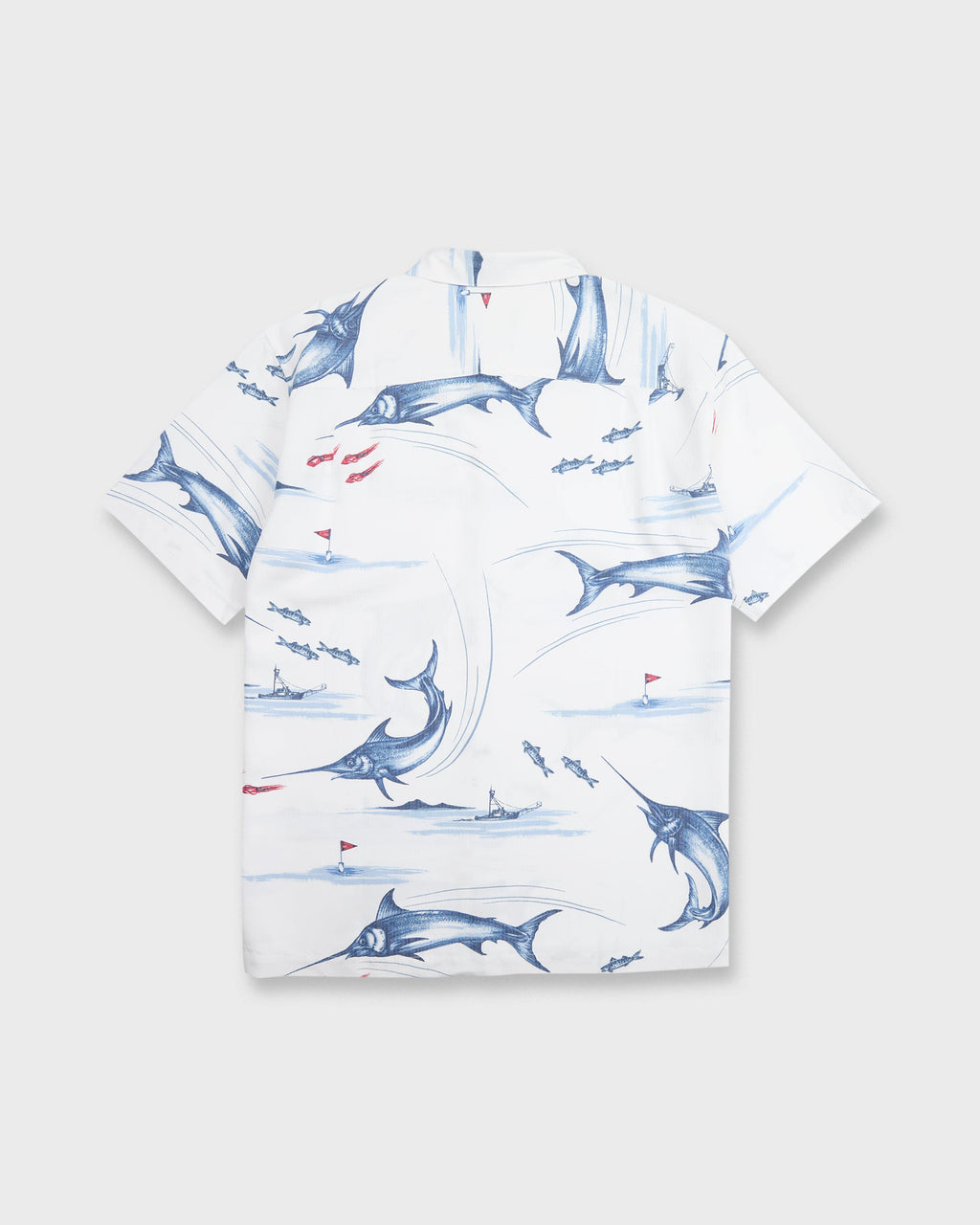 Waterman Fish On Short Sleeve Woven Shirt - White