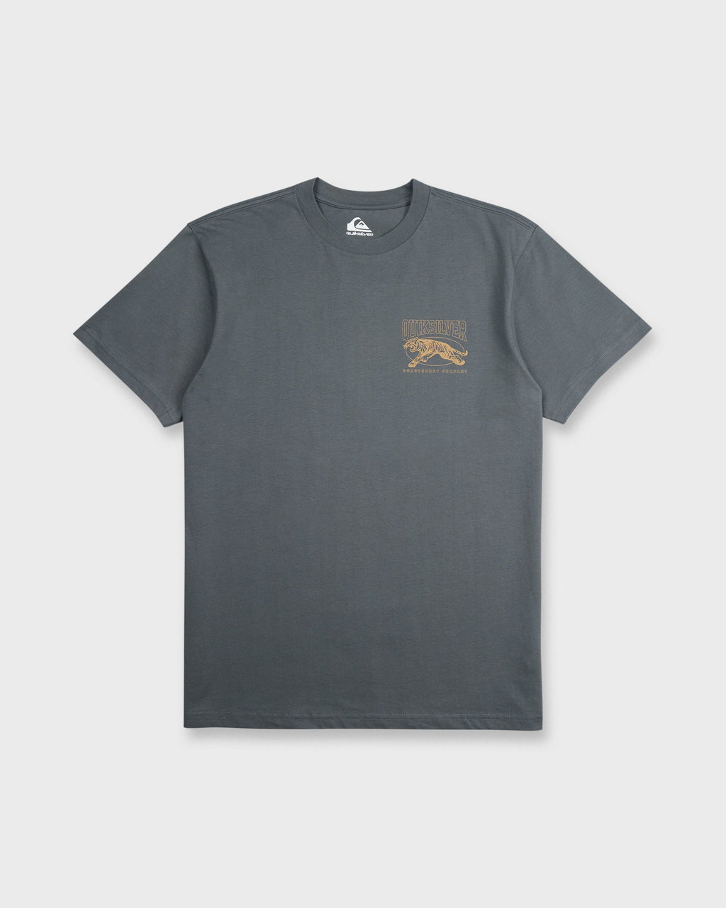 Tiger Style Short Sleeve Cotton T-Shirt - Iron Gate