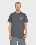 Tiger Style Short Sleeve Cotton T-Shirt - Iron Gate