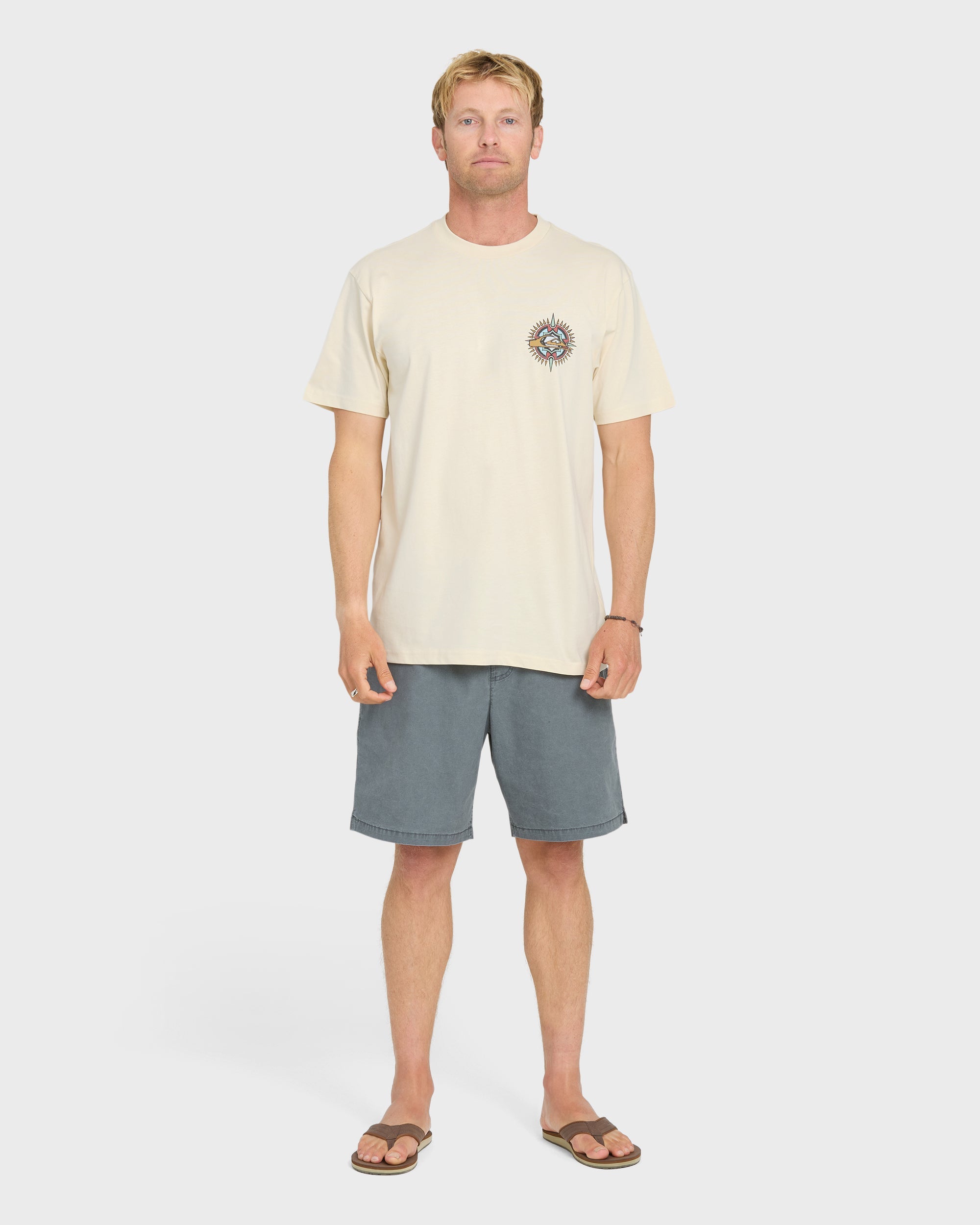 Shooting Star Short Sleeve Knit T-Shirt - Bone White
