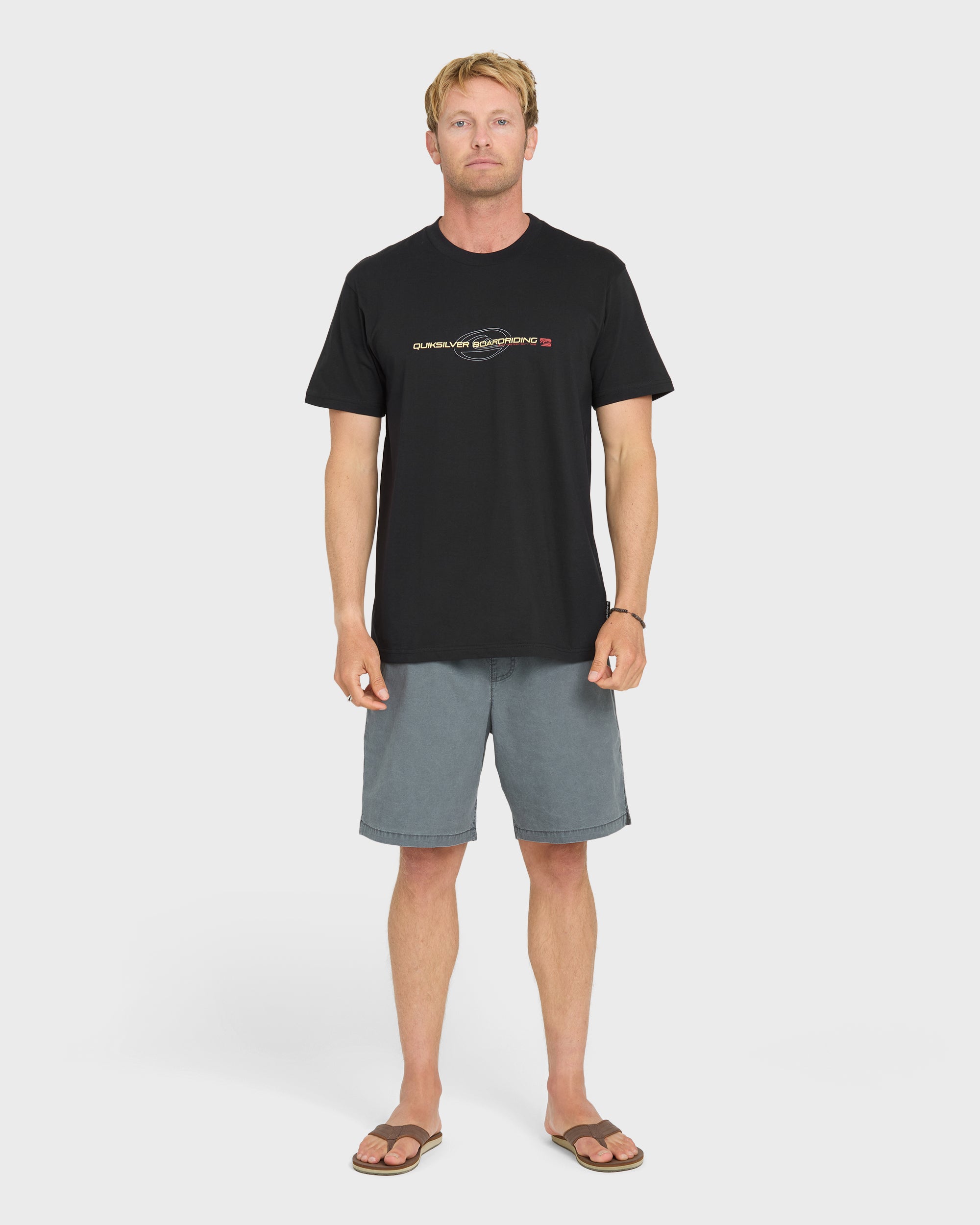 Thick To Thin Short Sleeve Knit T-Shirt - Black