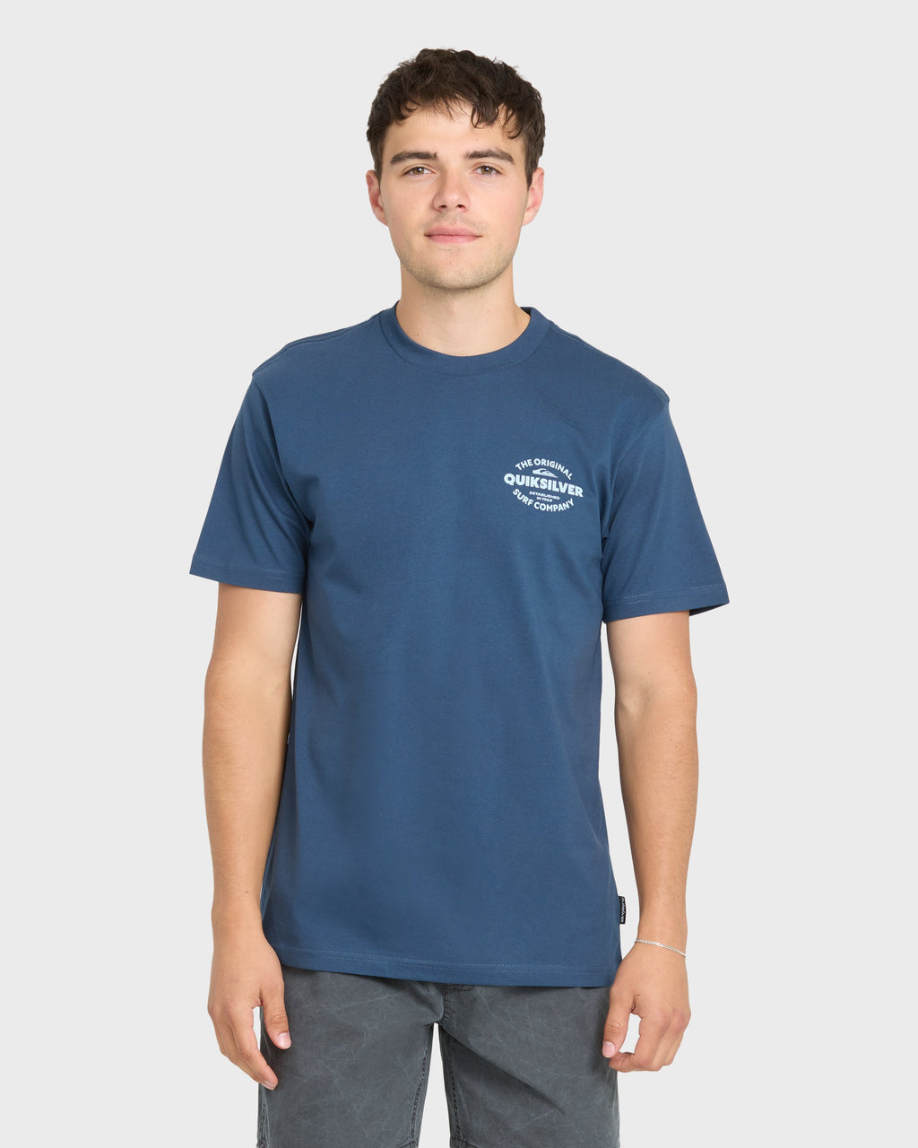The Shed Short Sleeve Cotton T-Shirt - Dark Denim