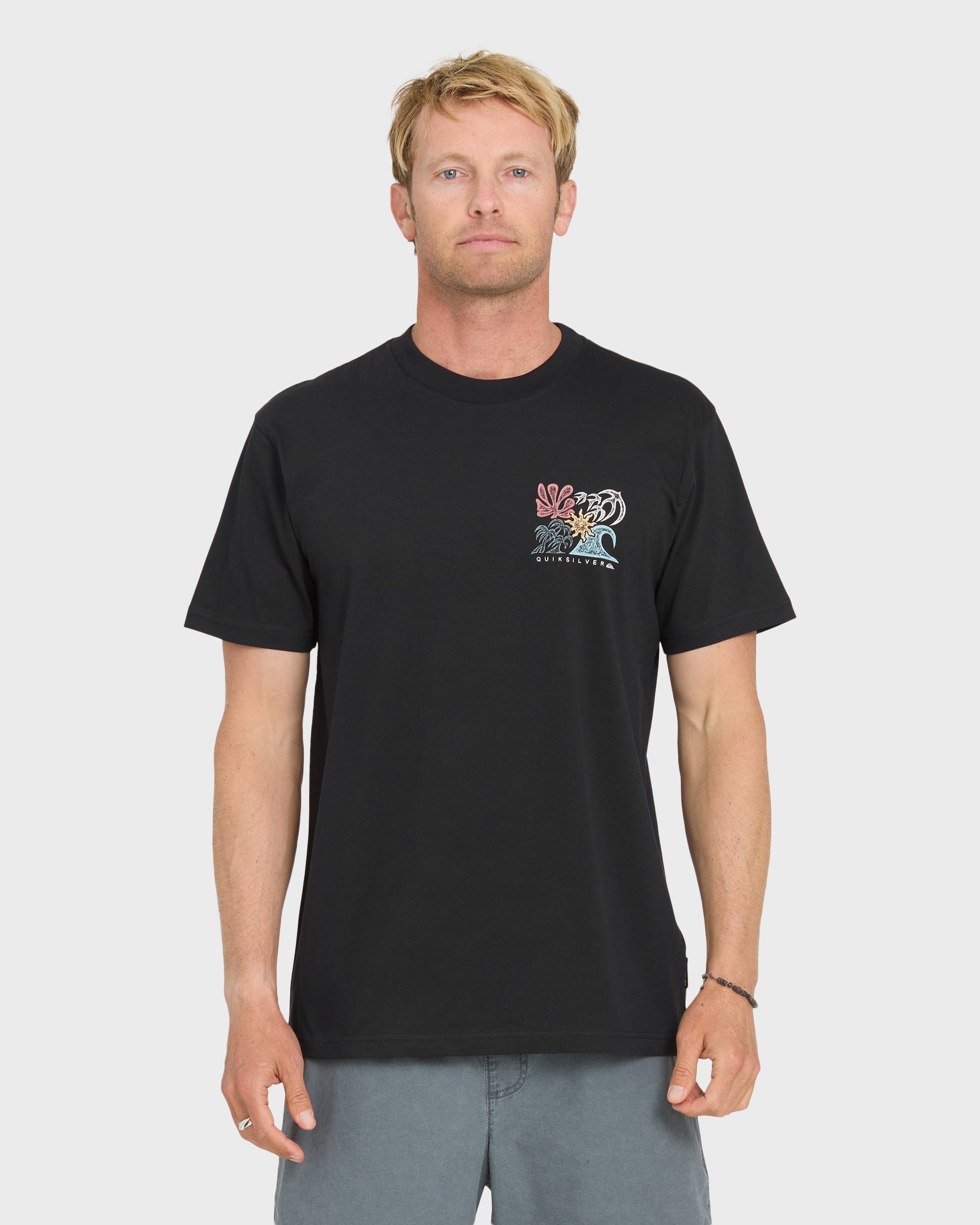 Collage Classic Short Sleeve Knit T-Shirt - Black