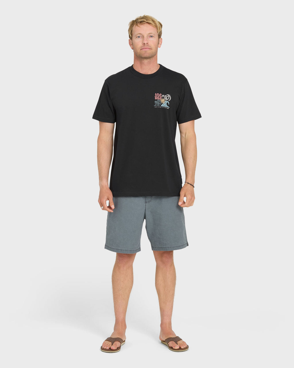 Collage Classic Short Sleeve Knit T-Shirt - Black