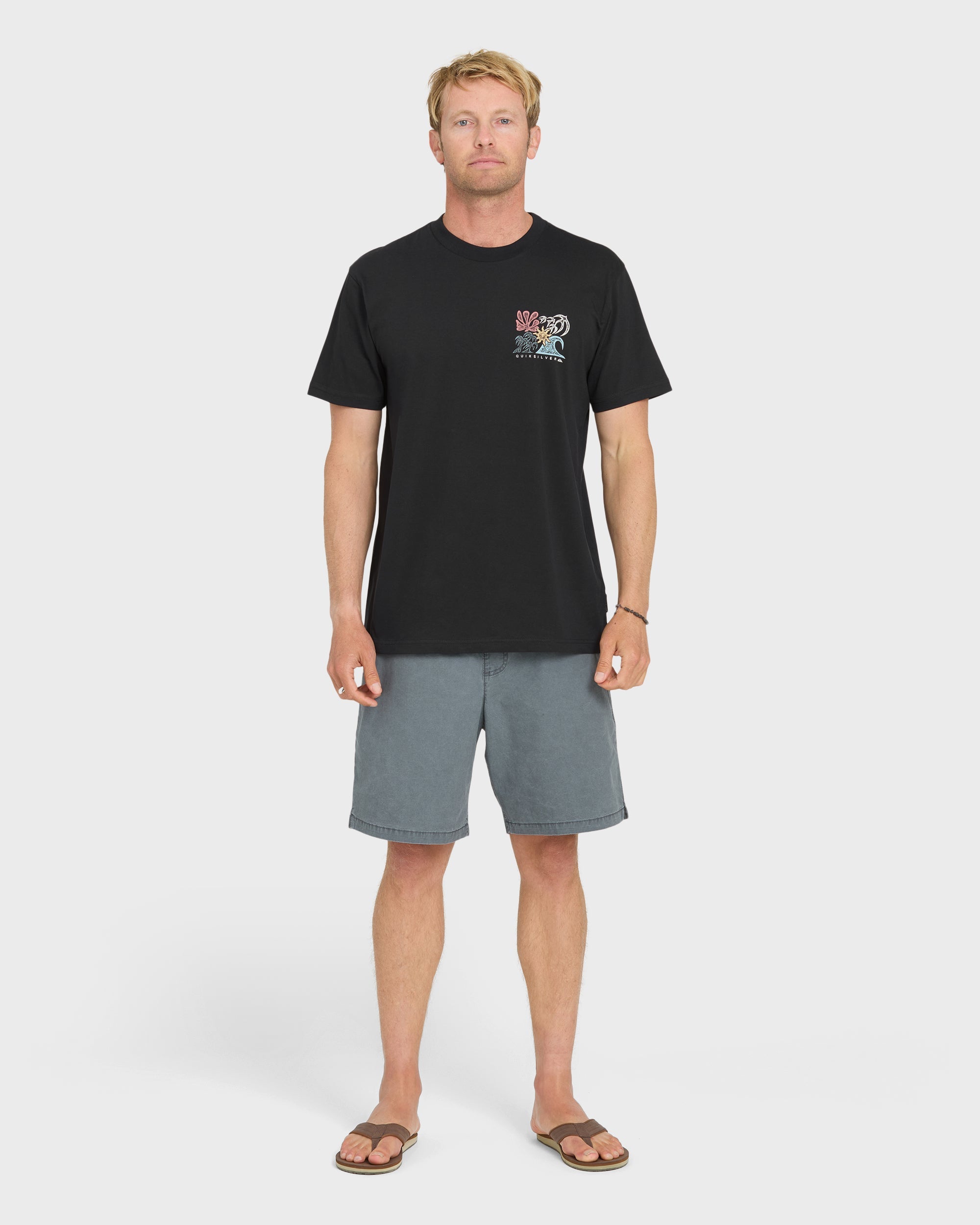 Collage Classic Short Sleeve Knit T-Shirt - Black
